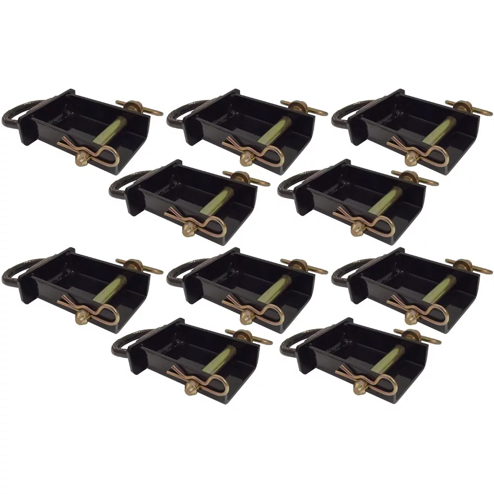 RAParts Ten (10) D-Ring Stake Pockets Removable for Trailer Tie Down Transport Anchor Point