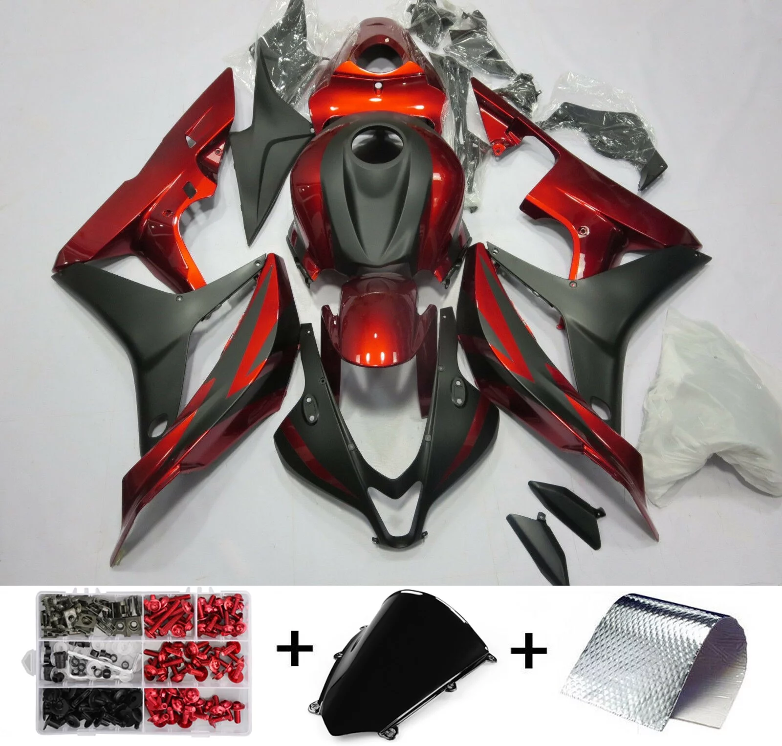 Mad Hornets Fairing Kit Bodywork ABS fit for Honda CBR600RR 2007 2008 Red Black