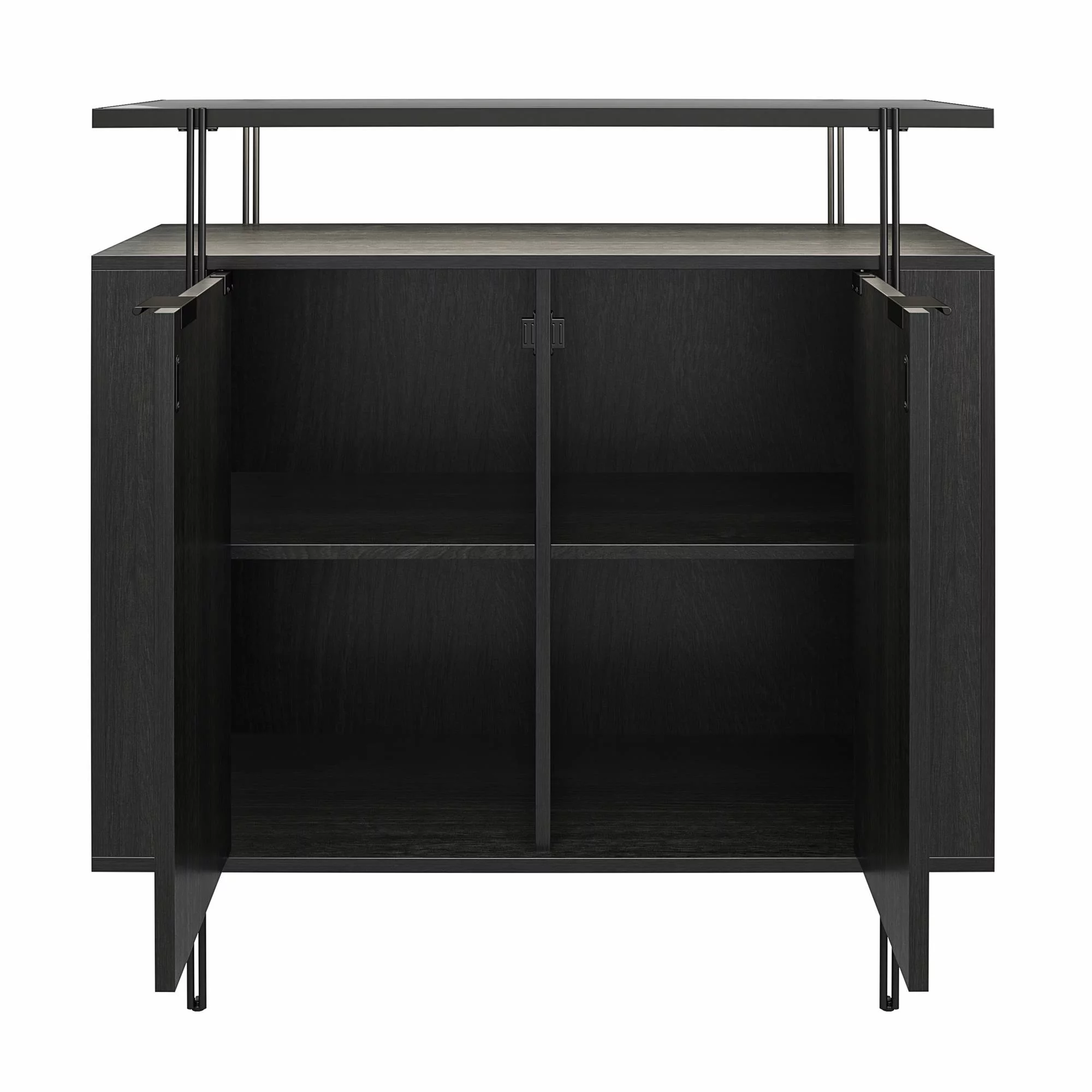 Ameriwood Home Vance Bar Cabinet, Black Oak