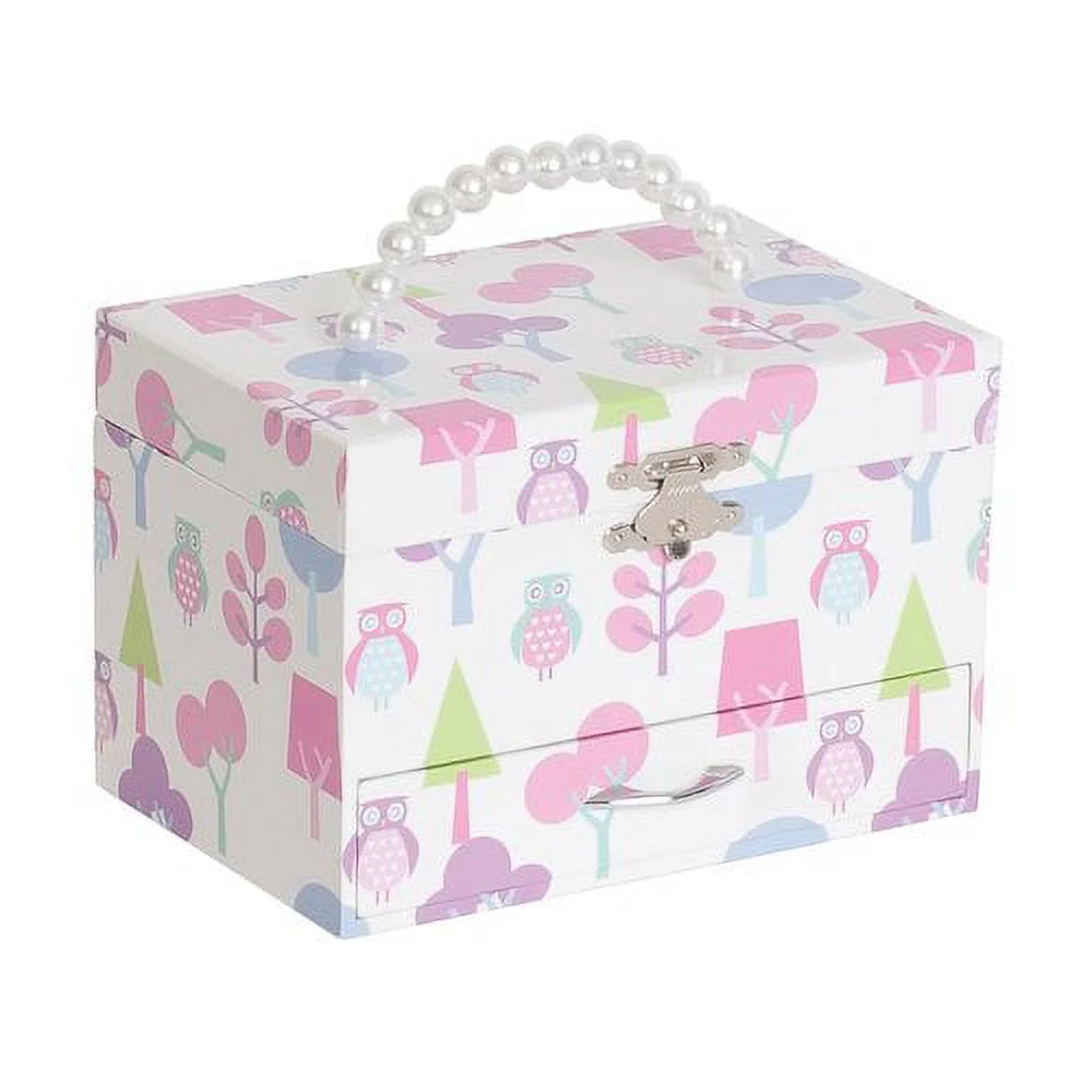 Mele Designs Molly Musical Ballerina Jewelry Box, Owl Pattern for girls