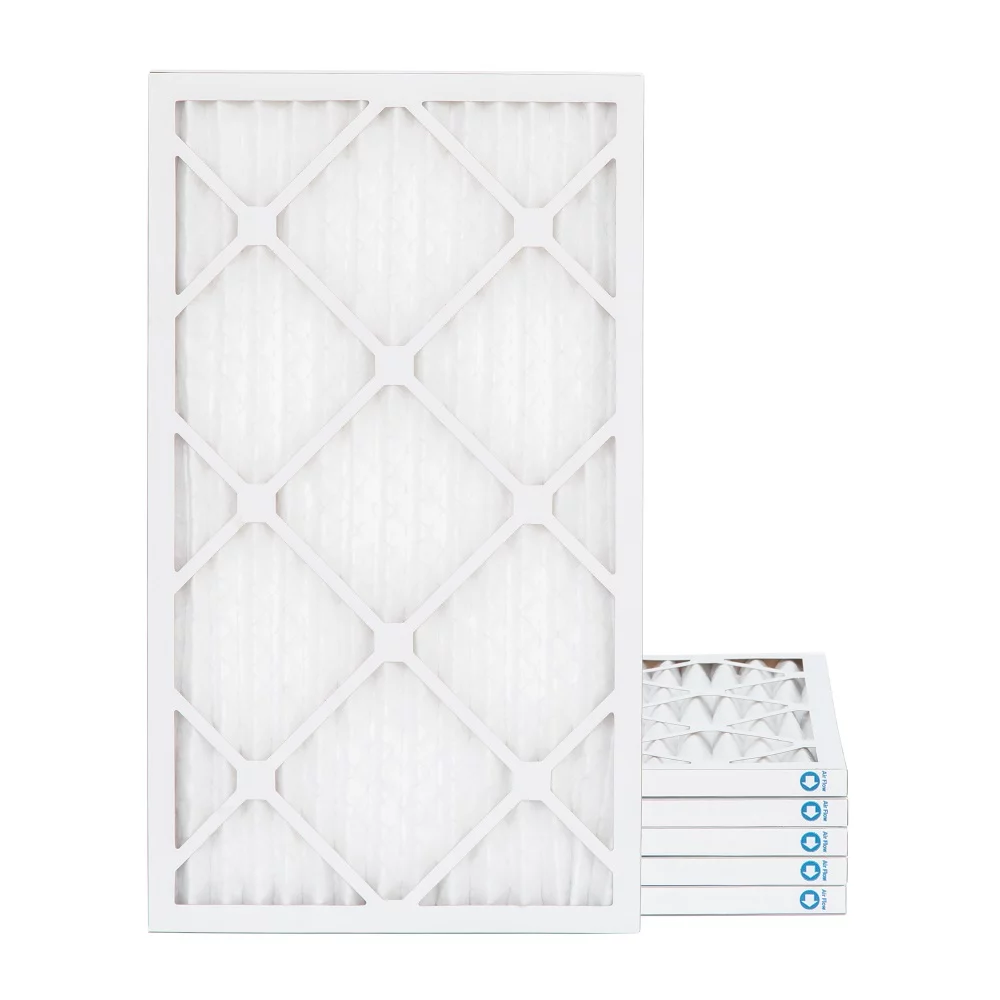Pamlico Air 10x25x1 MERV 8 Pleated AC Furnace Air Filters. Quantity 6. (Actual Size: 9.5 x 24.5 x 0.75 Inches)