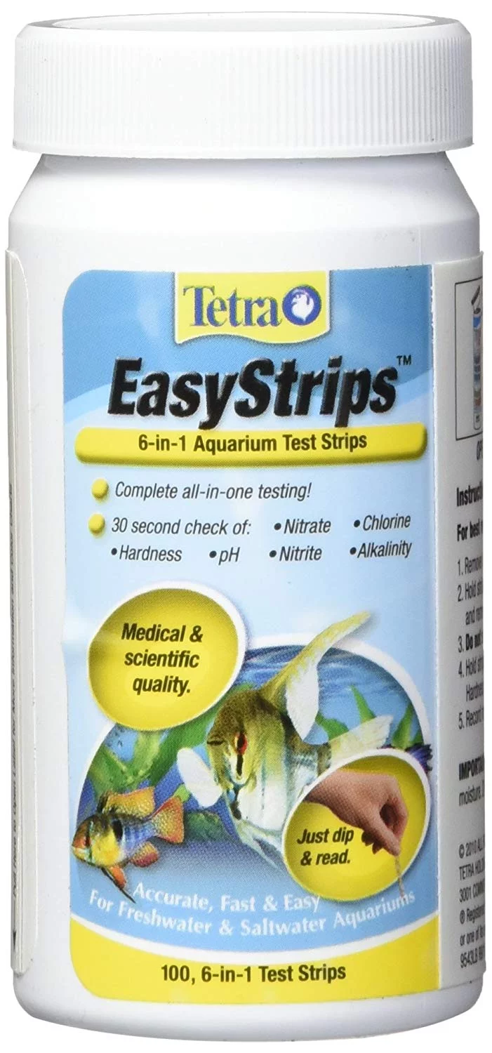 Tetra EasyStrips 6-in-1 Aquarium Test Strips, Water Testing