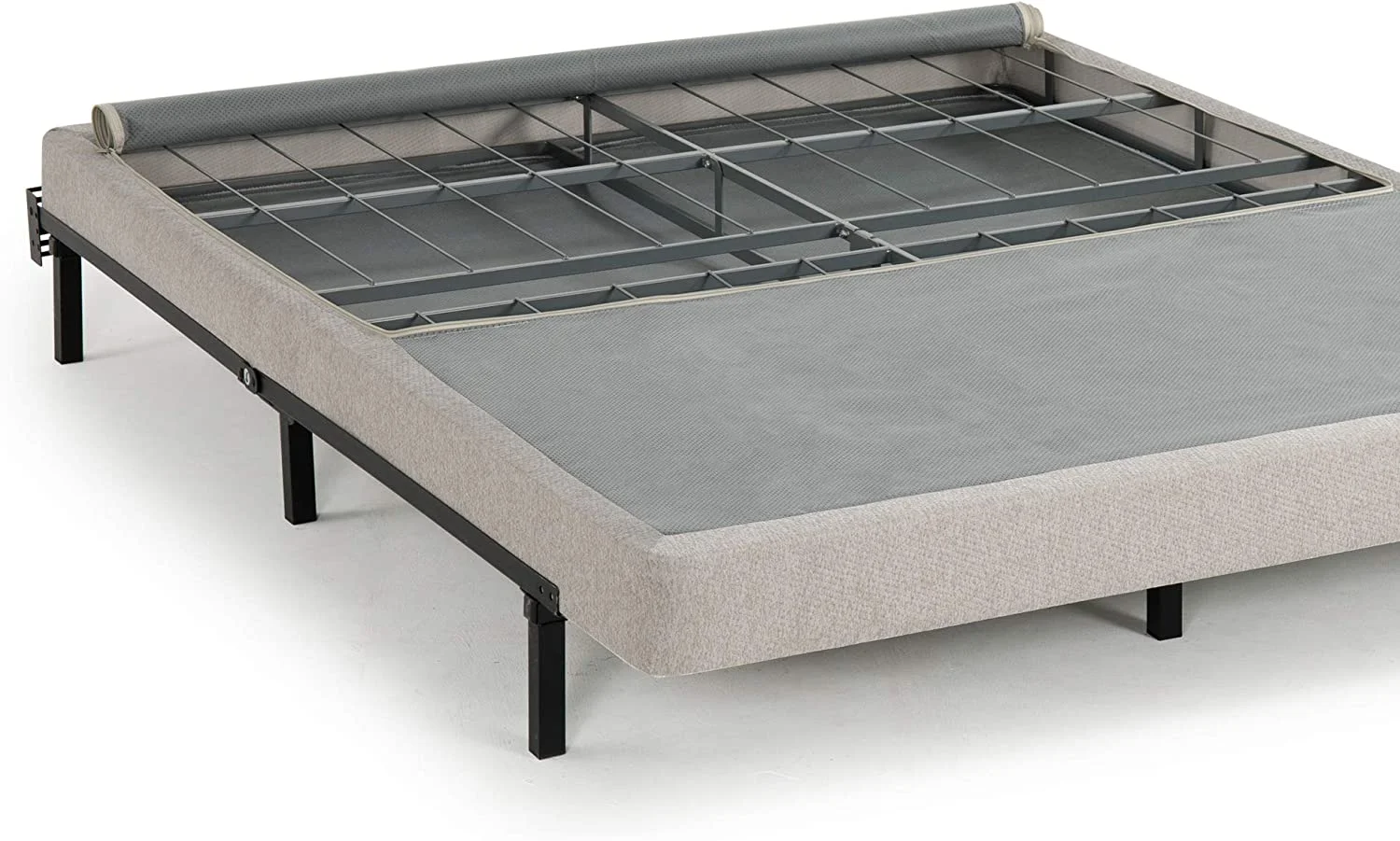 YANRUI No Assembly Metal Box Spring / 5 Inch Mattress Foundation / Sturdy Metal Structure, Full