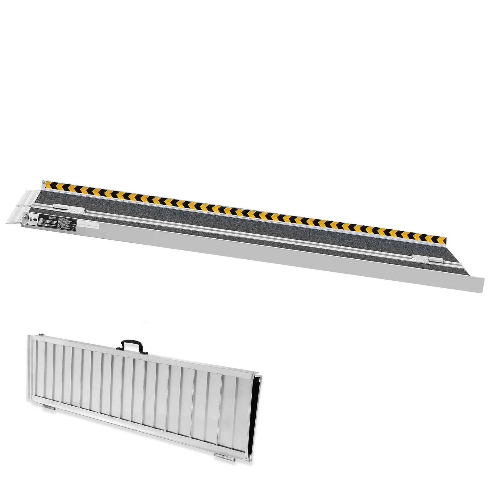 SKYSHALO Folding Wheelchair Ramp Portable Aluminum Threshold Ramp 4 ft 800 lbs