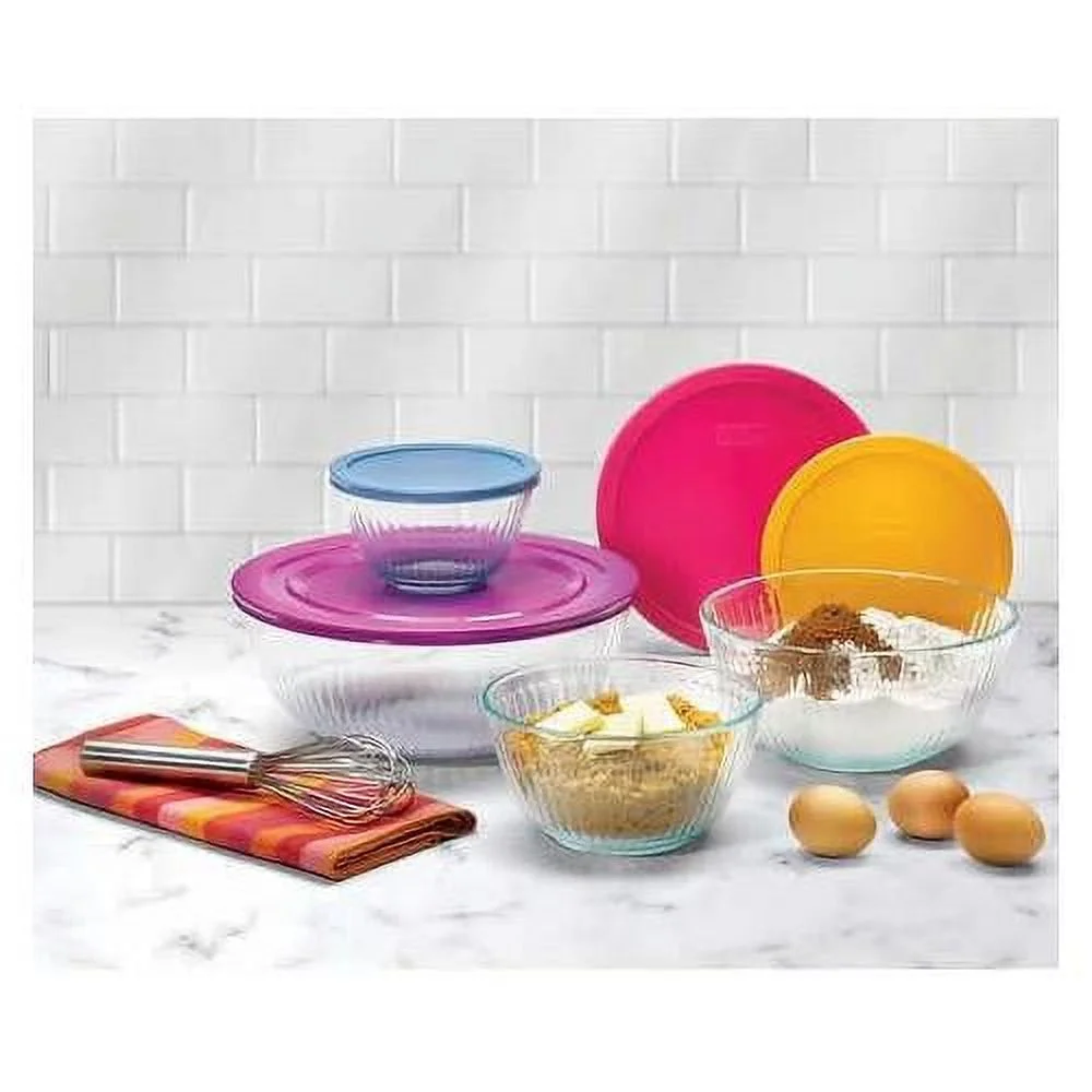 Glass Mixing Bowls With Lids (8-Piece Set)