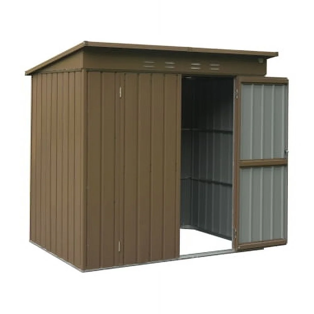 Qulable Outdoor Storage Shed 6x4 FT, Metal Tool Sheds Storage House with Lockable Double Door, Large Bike Shed Waterproof for Garden, Backyard, Lawn