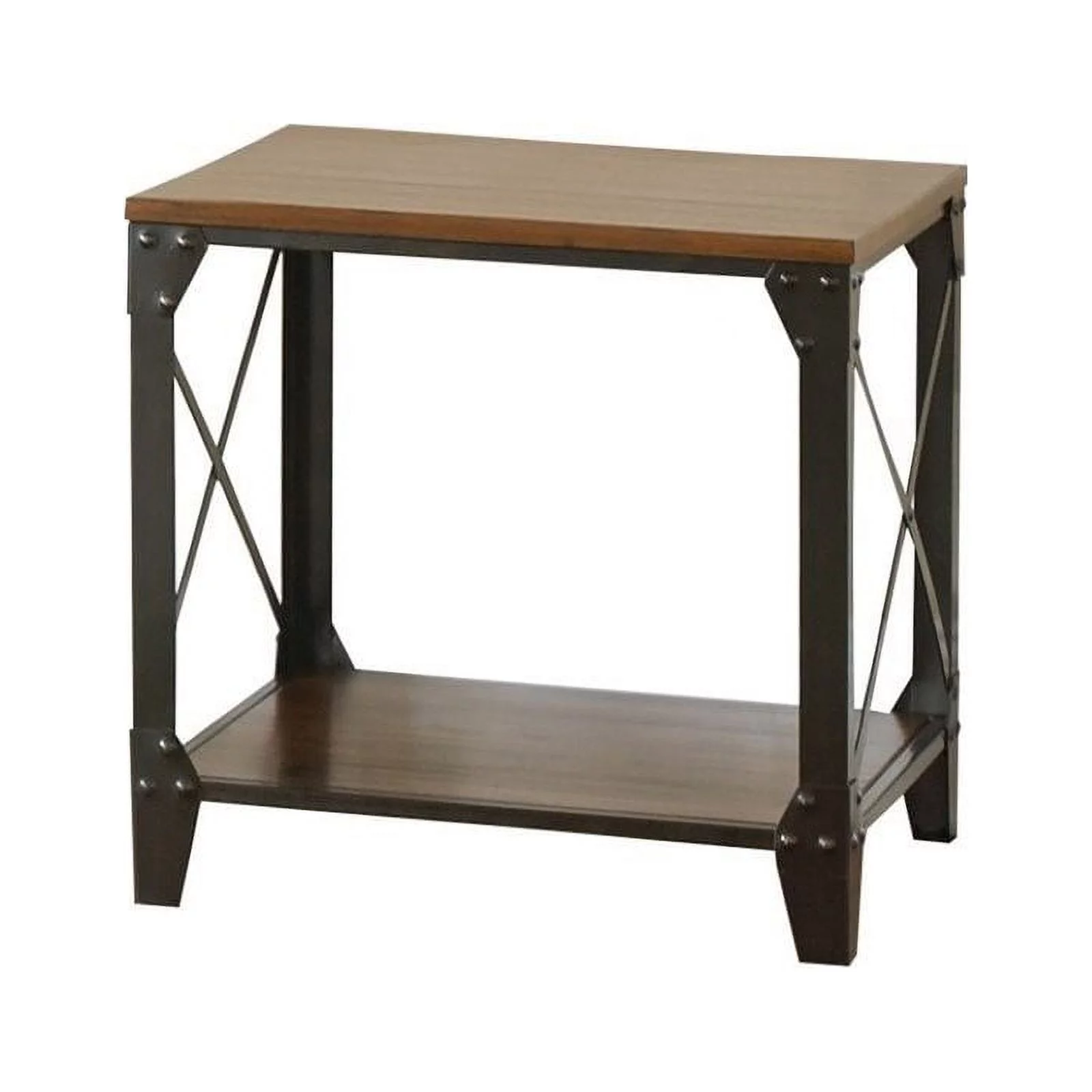 Bowery Hill Square End Table in Distressed Tobacco