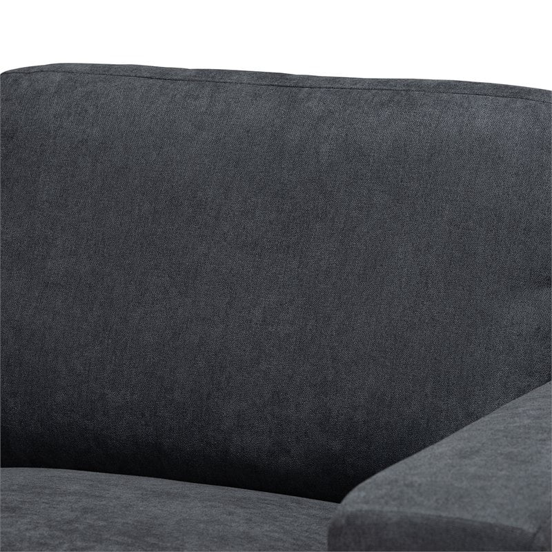 Bowery Hill Dark Grey Sectional Sofa with Left Facing Chaise