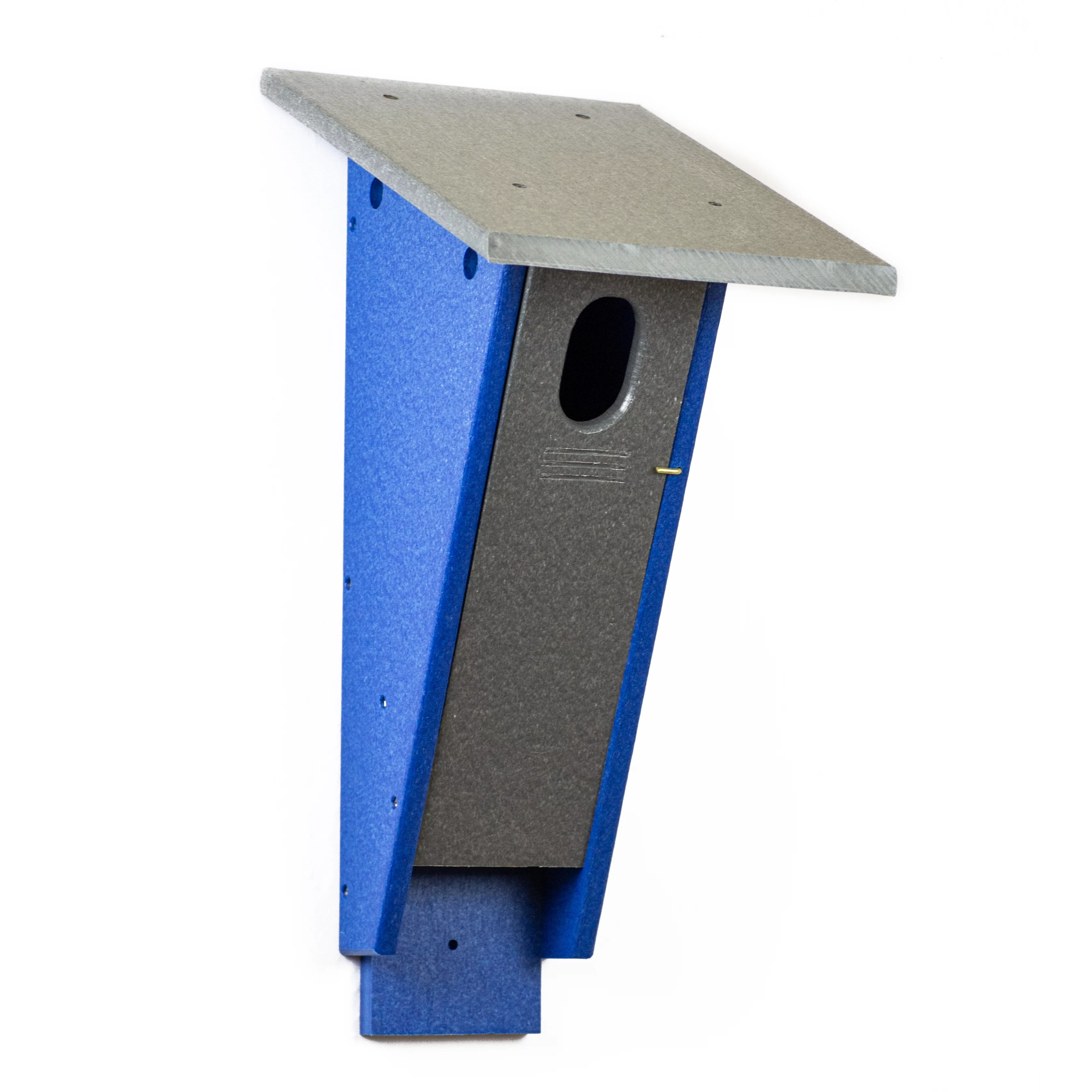 Outdoor Leisure Products Model GM20GBL Peterson Blue-Bird House Made with HDPE in Blue and Gray