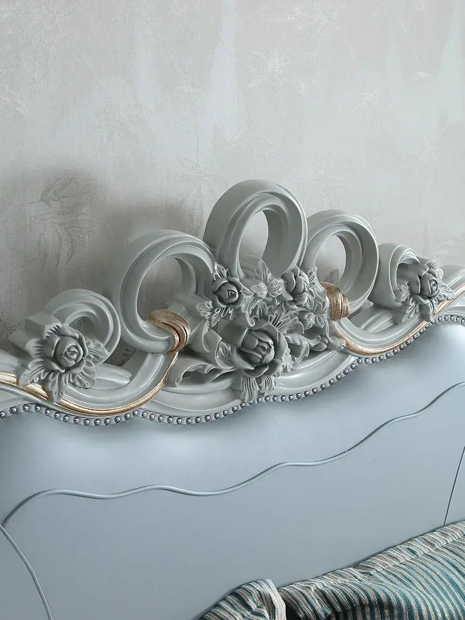 Court French furniture European solid wood carved 1.8m princess bed bedroom American wedding bed double bed