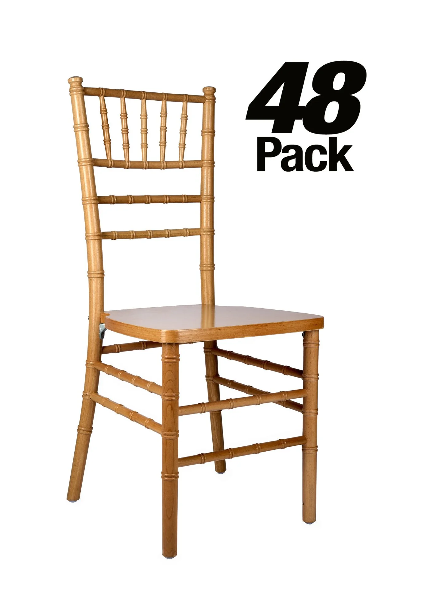 Dark Natural ToughWood Chiavari Chair, 48 Chair Bundle by Chivari