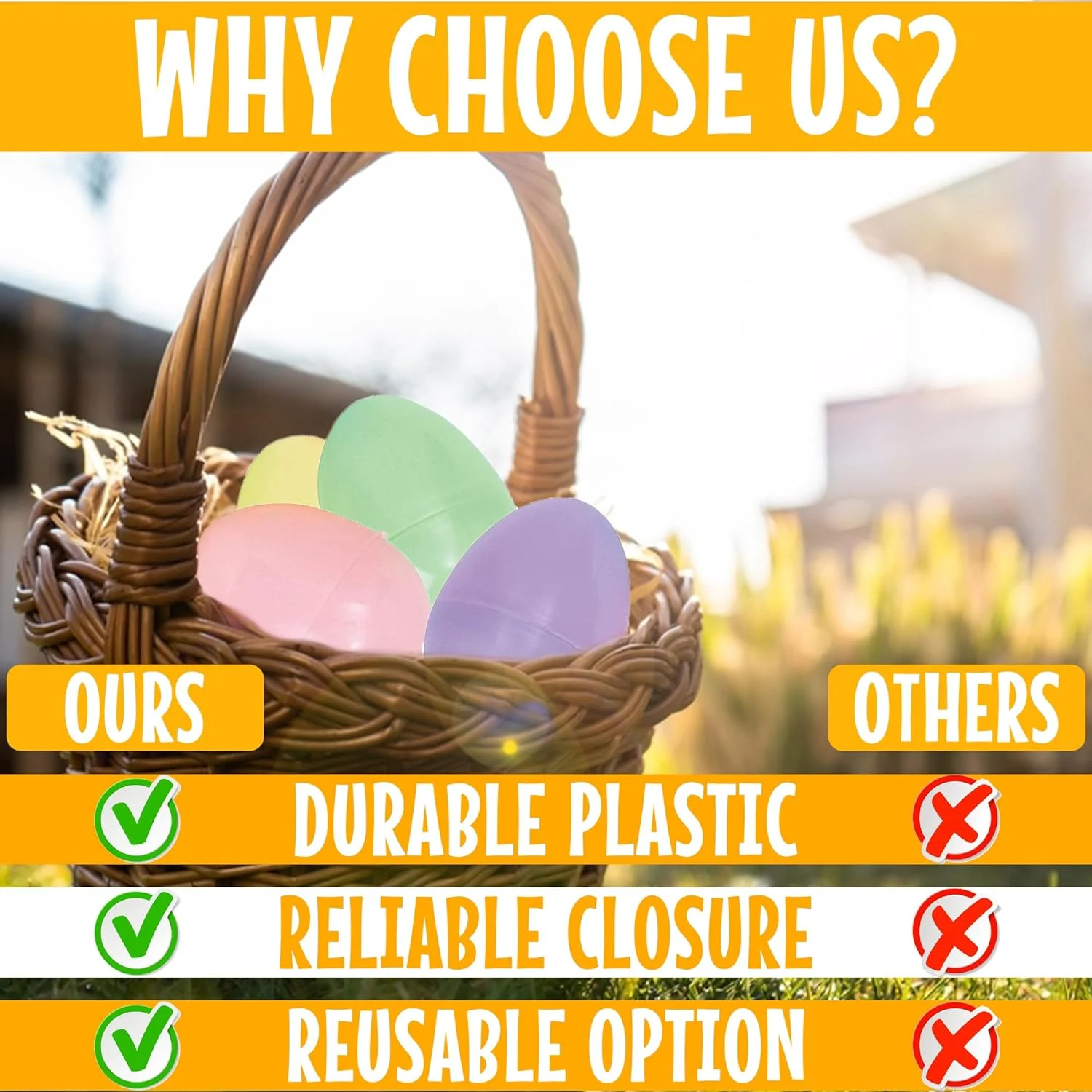 Pastel Empty Easter Eggs (bulk set of 144 plastic eggs) Easter Hunt and Party Supplies