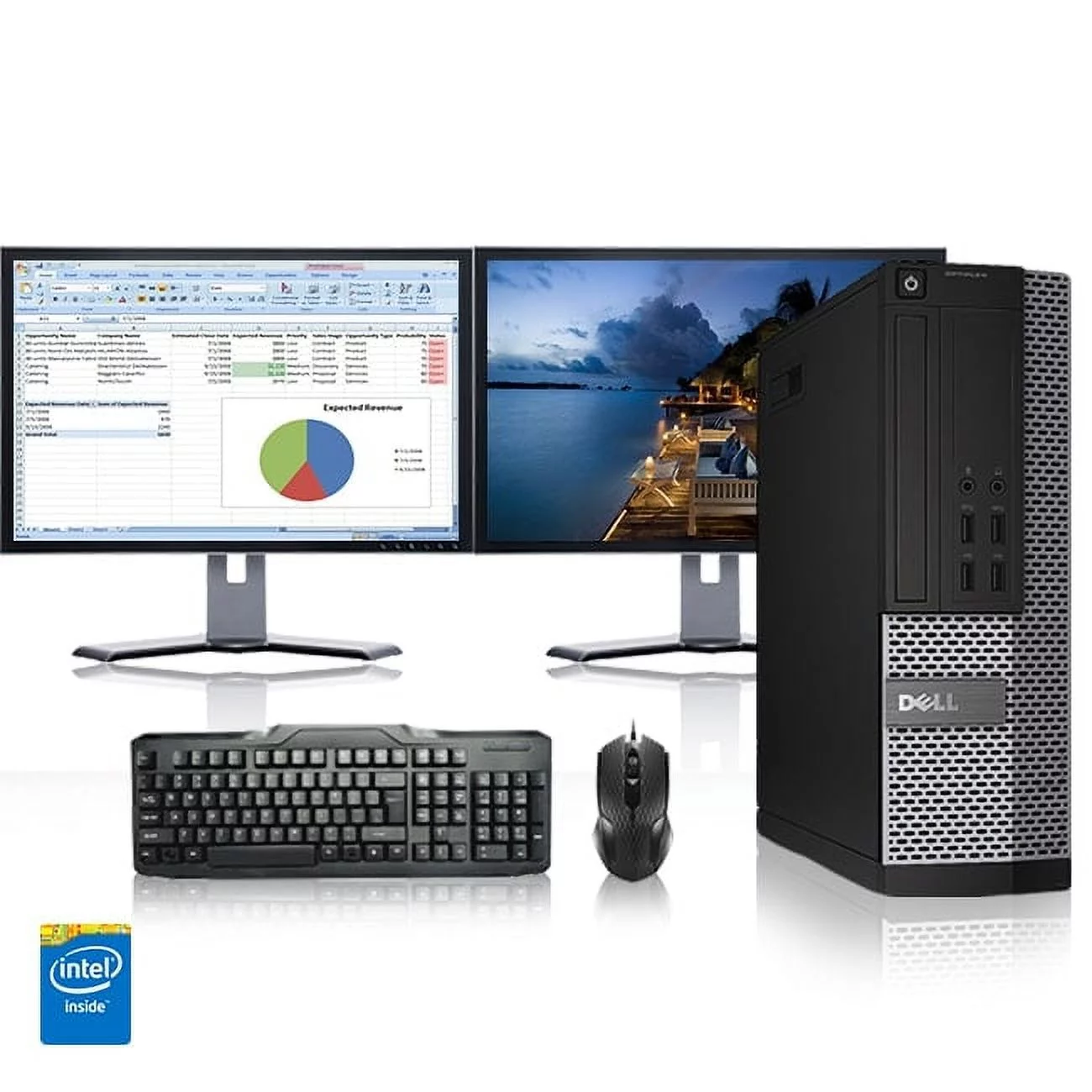 Restored Dell Optiplex Desktop Computer 3.4 GHz Core i3 Tower PC, 4GB, 500GB HDD, Windows 10 x64, 19