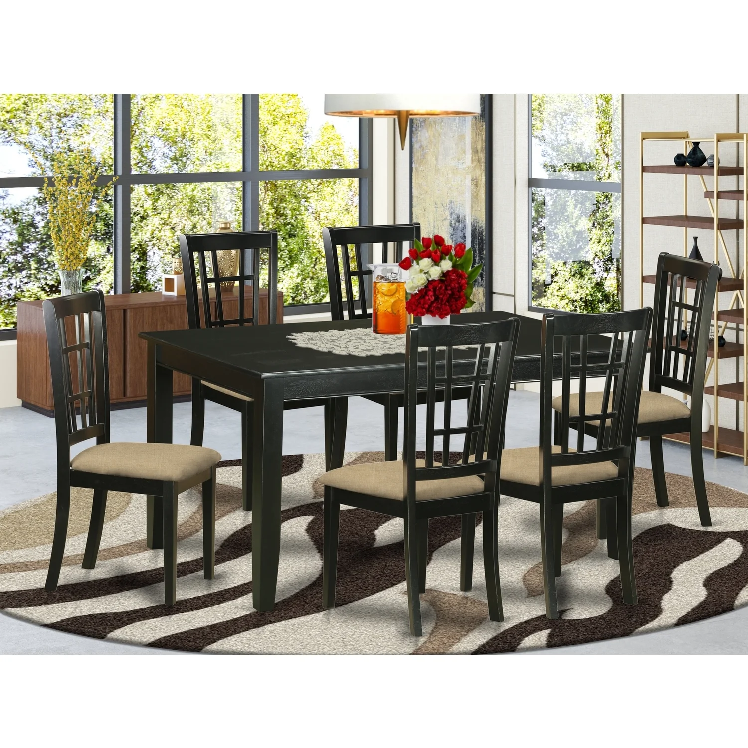 HomeStock Lakefront Luxury Room Set -Kitchen Table And HomeStock Chairs