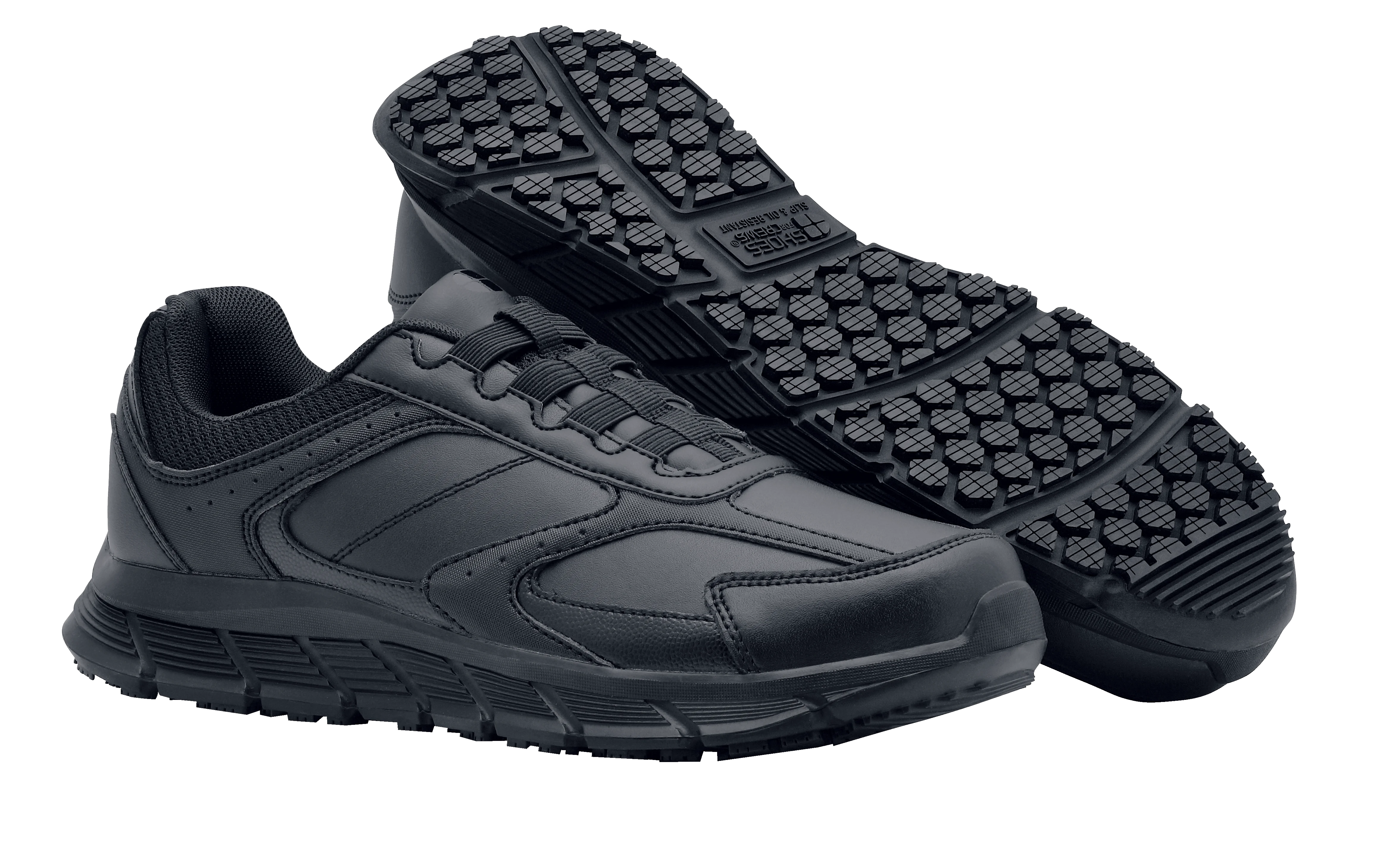 Shoes for Crews Entree II Men's Sneaker, Slip Resistant, Water Resistant Work Shoes, Black, US 9.5