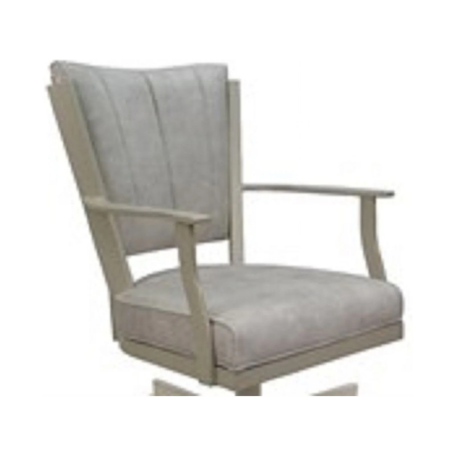 Pemberly Row Swivel Dining Caster Chair-Outlier Beige Fabric-Beige Frame