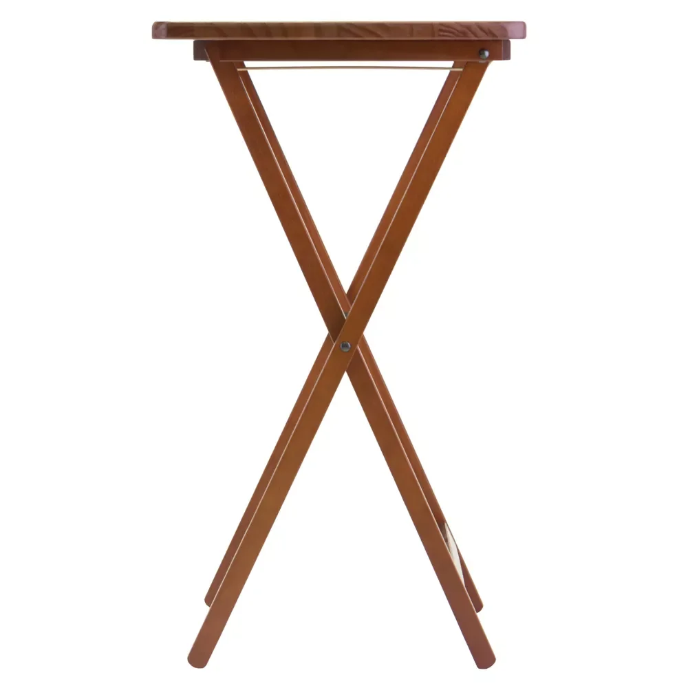 LZY 5pc Alex Snack Table Set Walnut Brown - Winsome