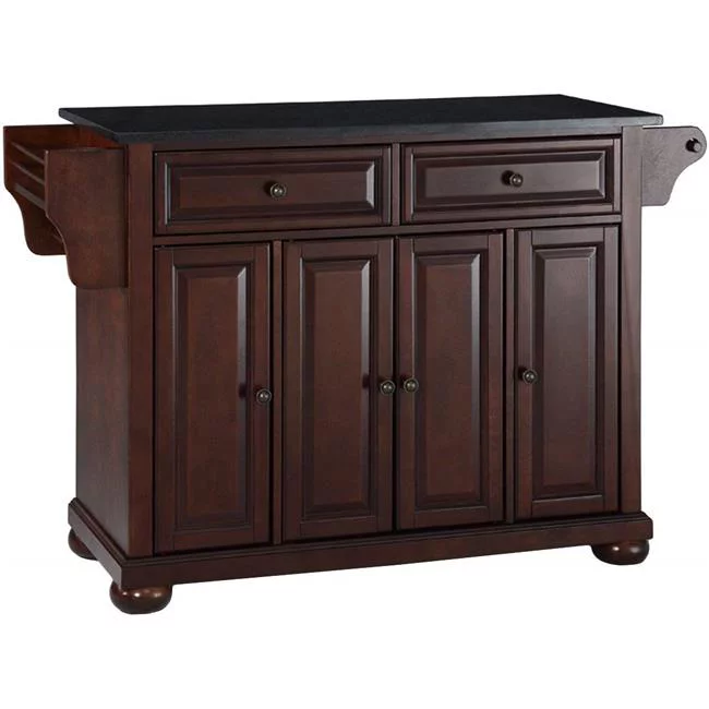 Crosley Furniture  Alexandria Black Granite Top Kitchen Island - Vintage Grey