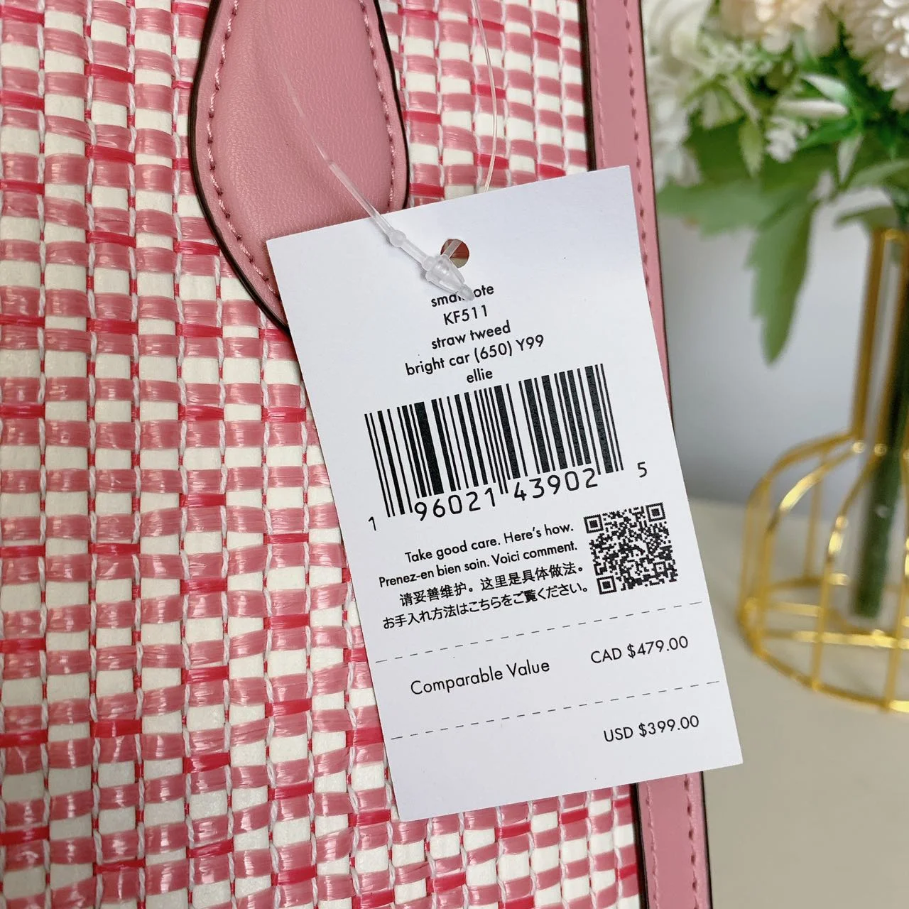 Kate Spade KF511 Ellie Small Tote IN PINK