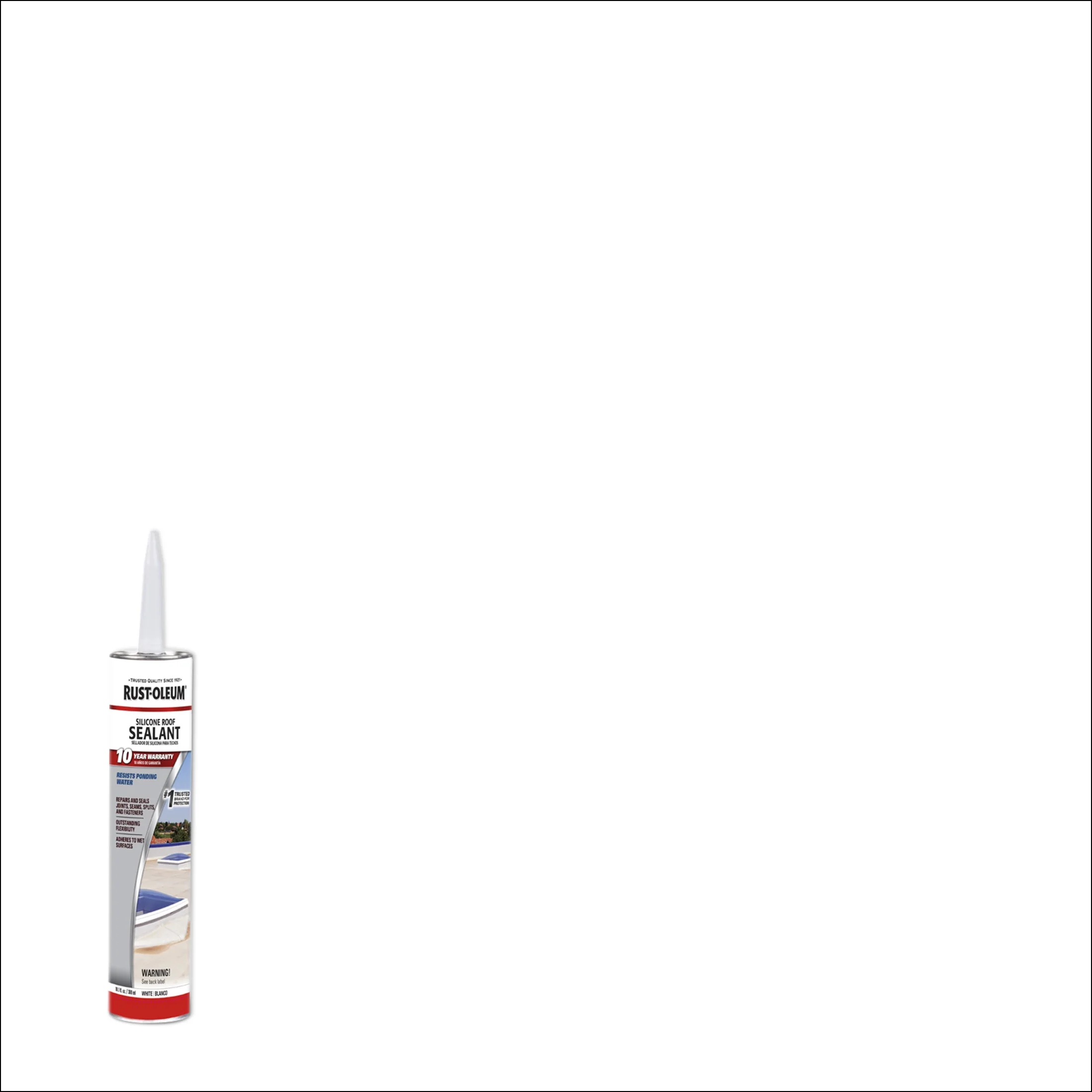 White, Rust-Oleum Roofing Silicone Sealant - 338772, 10.1 oz. tube- 12 Pack