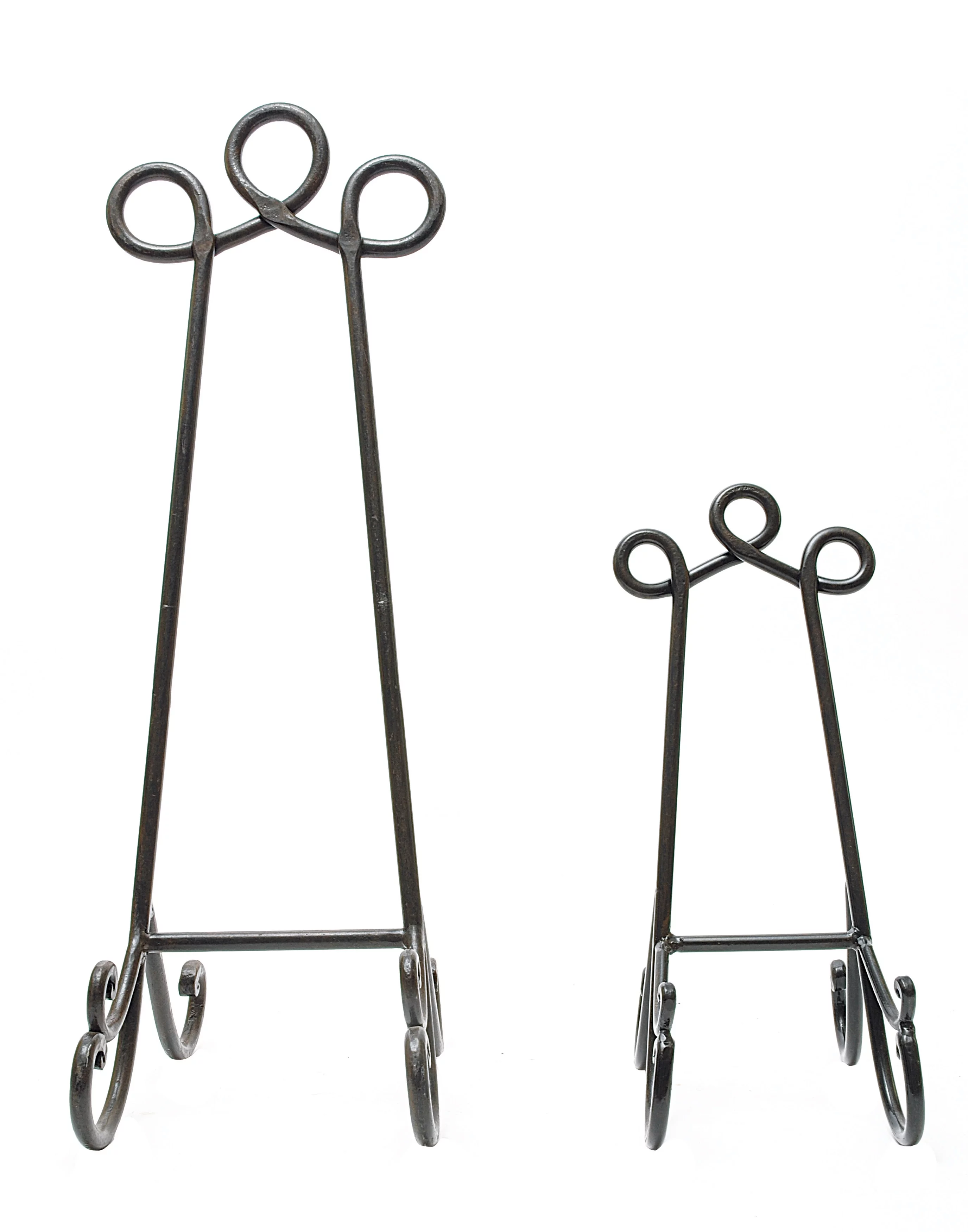 Woven Paths Hand Forged Iron Easel in Grey Finish