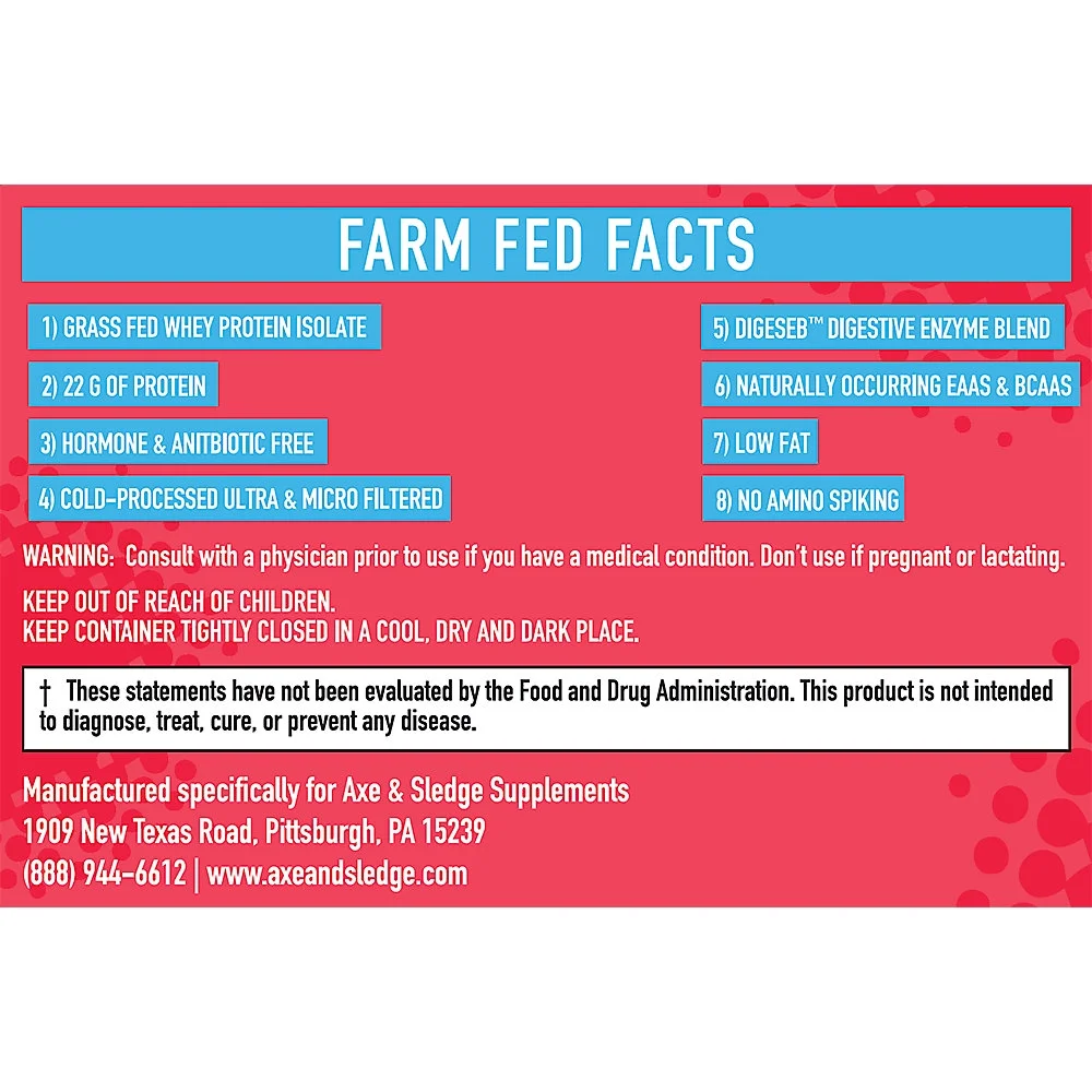 Grass Fed Whey Protein Isolate - DIPPIN' DOTS Strawberry Ice Cream (29.63 Oz. / 30 Servings)