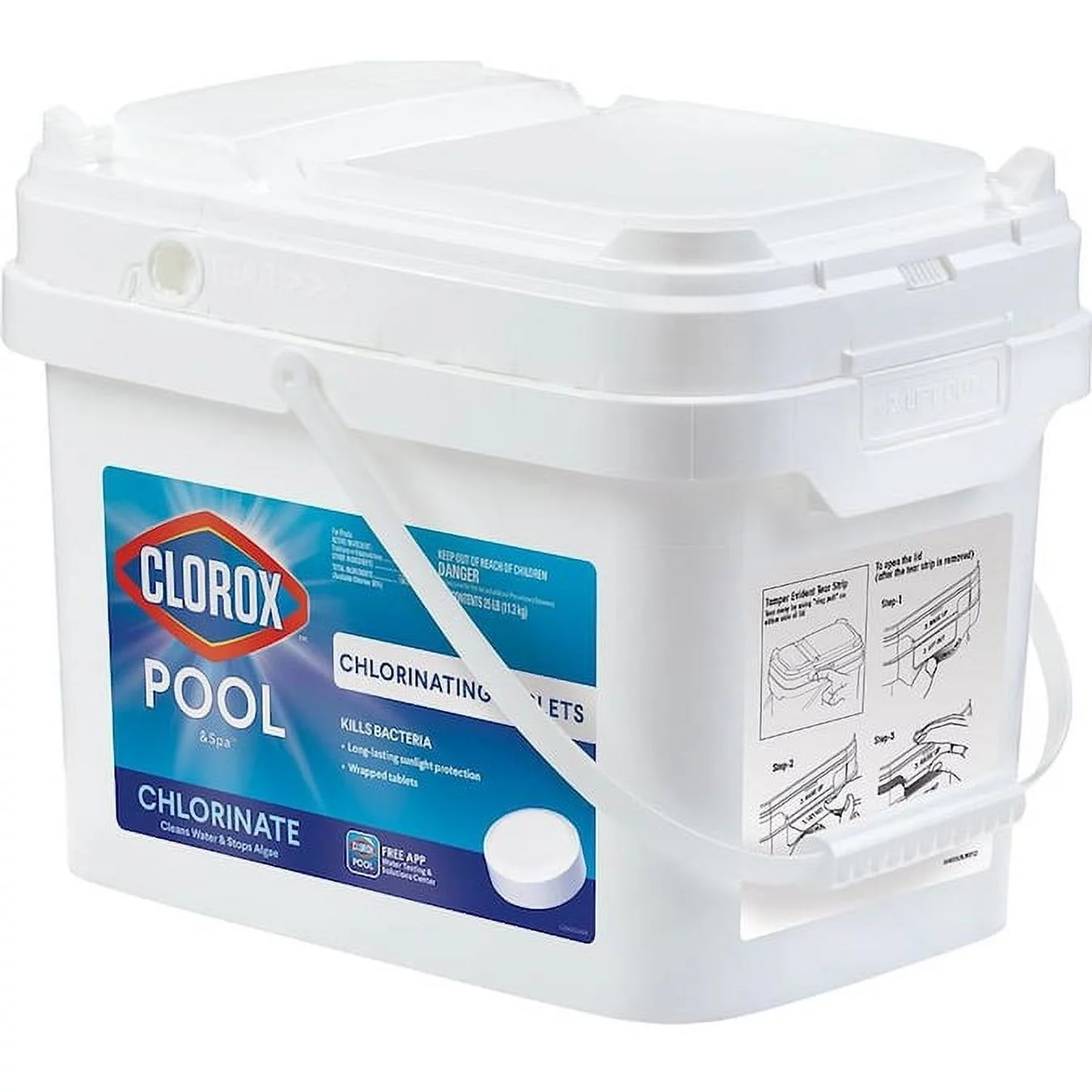Clorox Pool&Spa Chlorinating Tablets Wrapped 25-lb Bucket 3-in Pool Chlorine Tabs