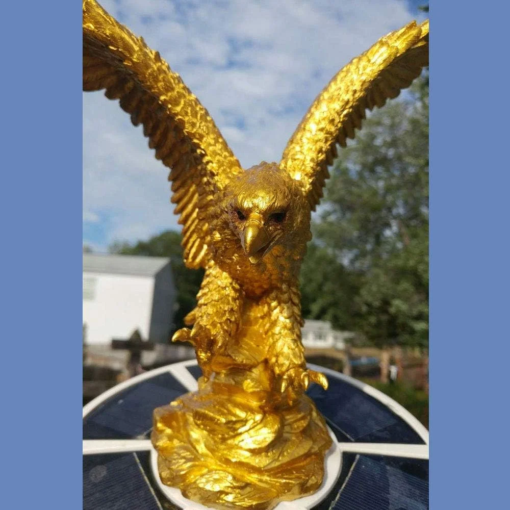Eagle In Flight Flagpole Topper Gold Finial