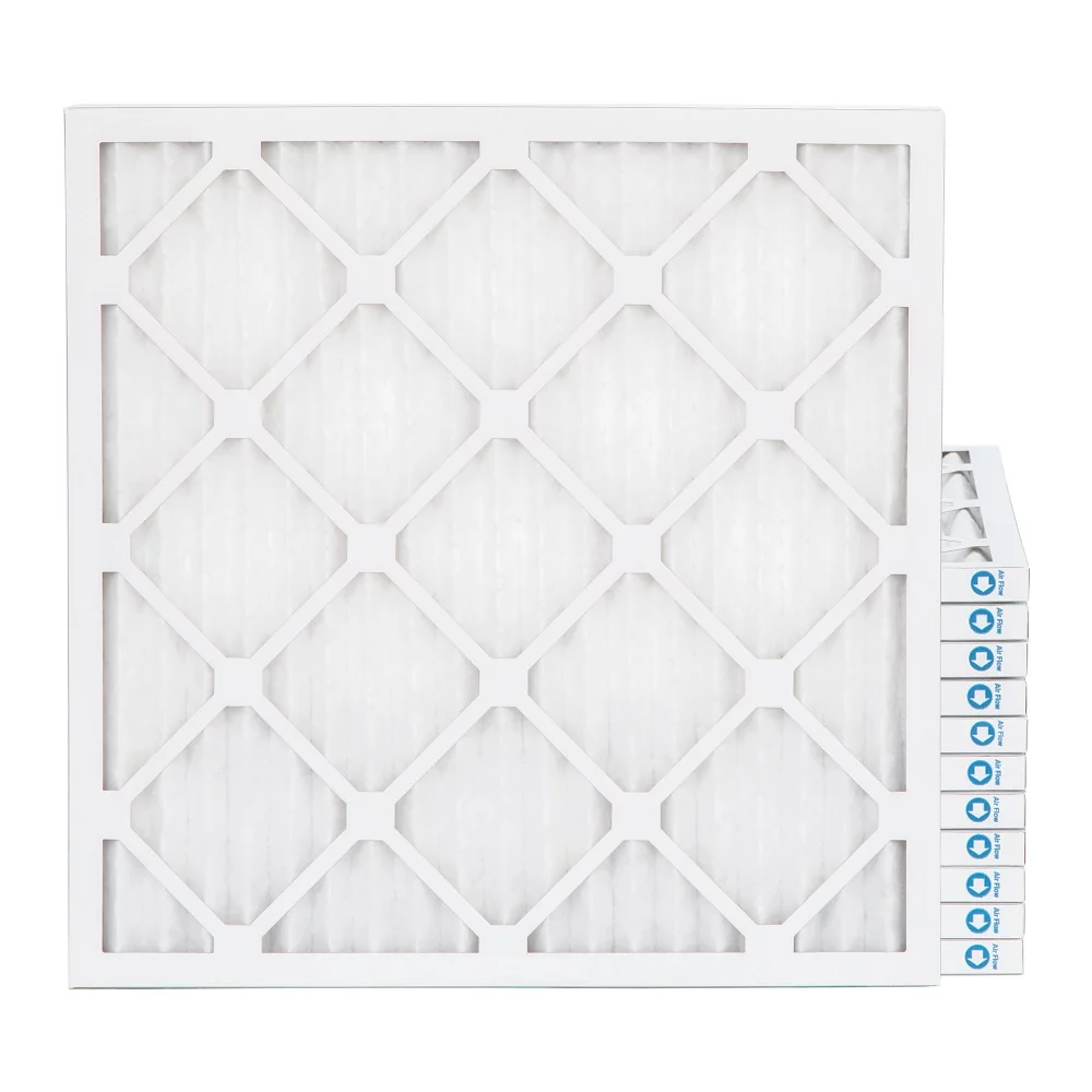 Pamlico Air 22x22x1 MERV 8 Pleated AC Furnace Air Filters. Case of 12. Actual Size: 21-3/4 x 21-3/4 x 3/4