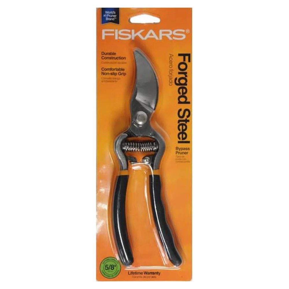 Fiskars Bypass Pruner With Non Slip Ergonomic Steel Handle