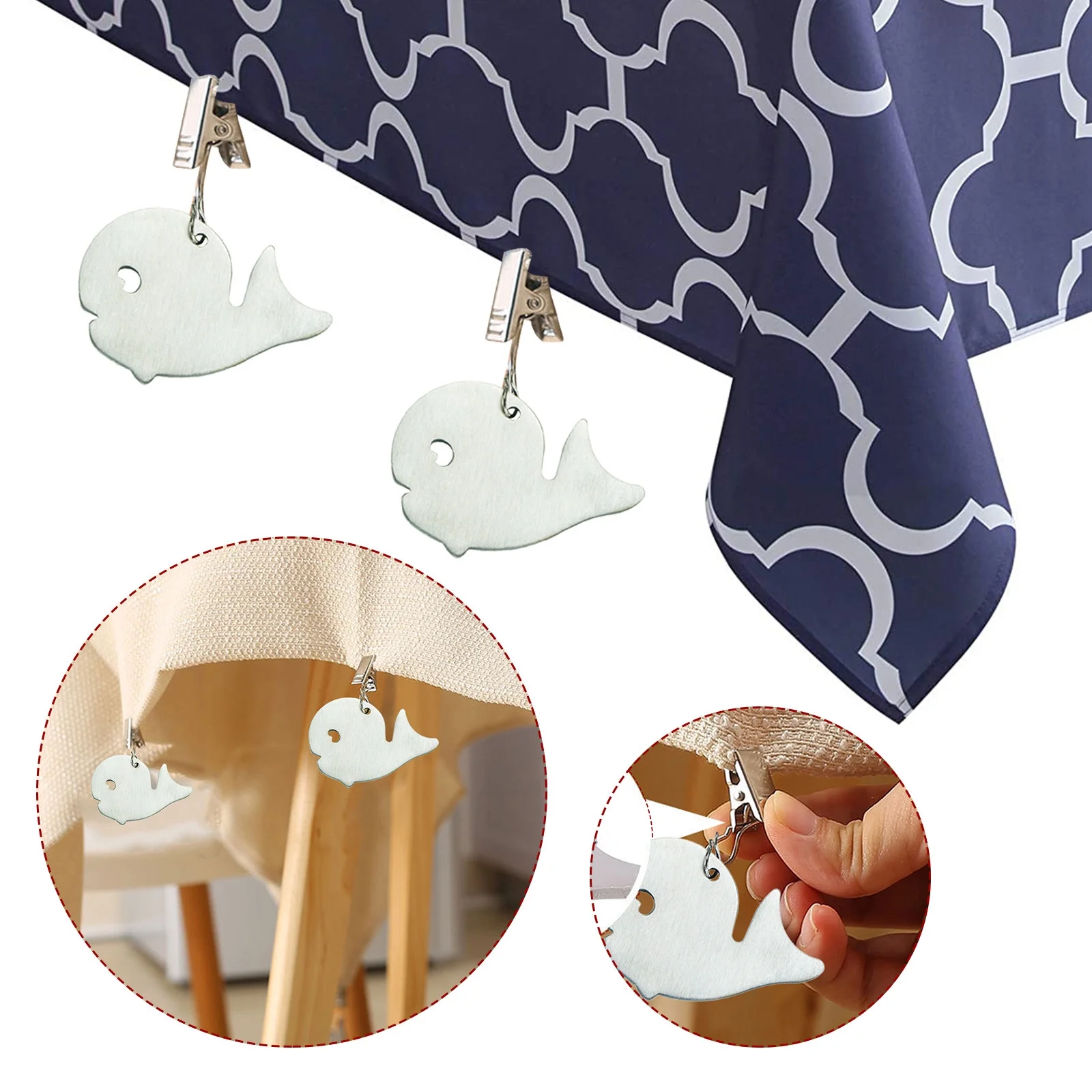 Thickened Table Clip, Creative Star Flower Shape Tablecloth Pendant Tablecloth Clip Jacket Hanger Wall Mount Letter Hooks for Coats Picture Hanging Hooks No Nails Curling Stones for Purse Stand Siding
