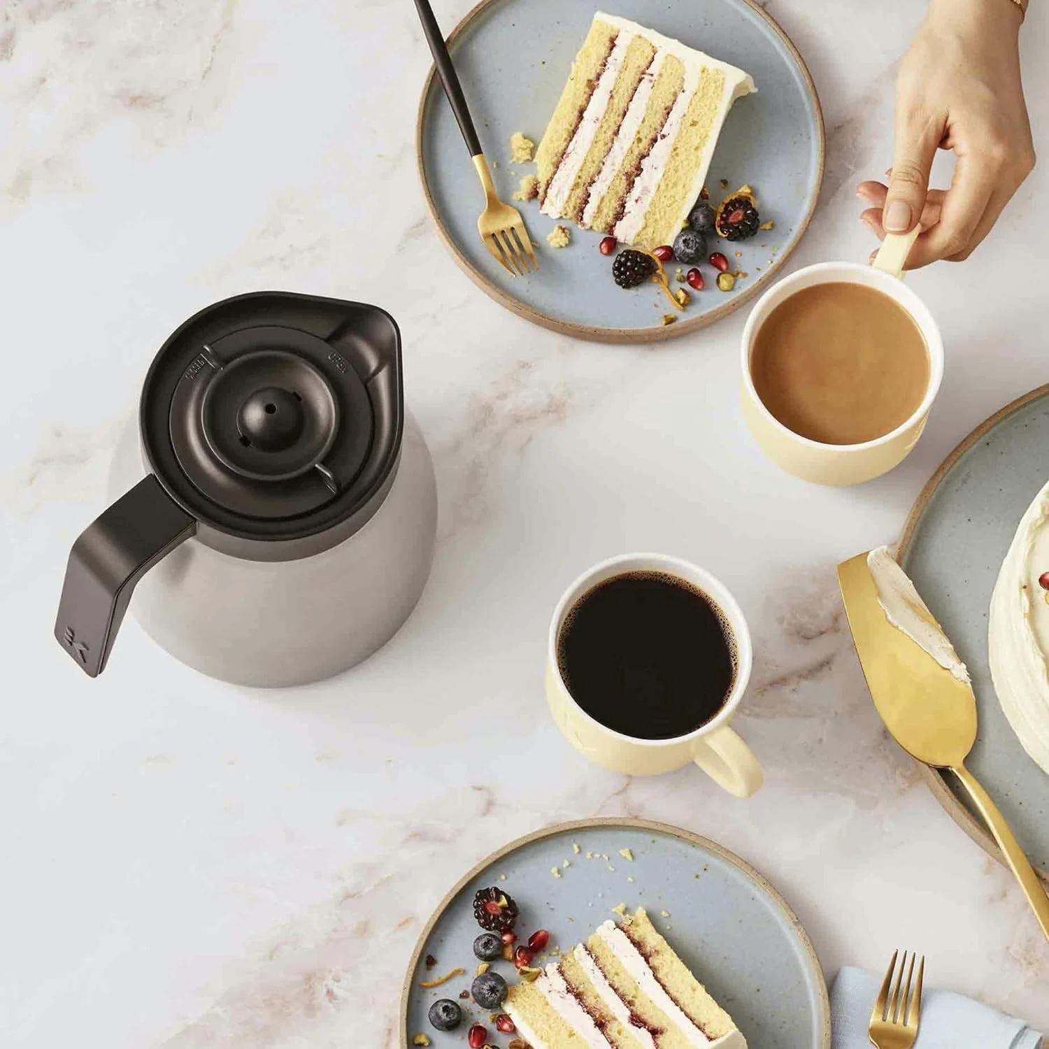 Keurig K-Duo Plus Thermal Carafe, Exclusively Compatible with Keurig K-Duo Plus Coffee Maker, Replacement Part Only, Stainless Steel,Silver Finish