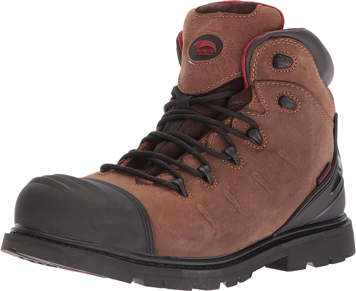 FSI FOOTWEAR SPECIALTIES INTERNATIONAL NAUTILUS Avengers Men's 6-inch Hammer Carbon Toe Waterproof Work Boots Brown - A7546