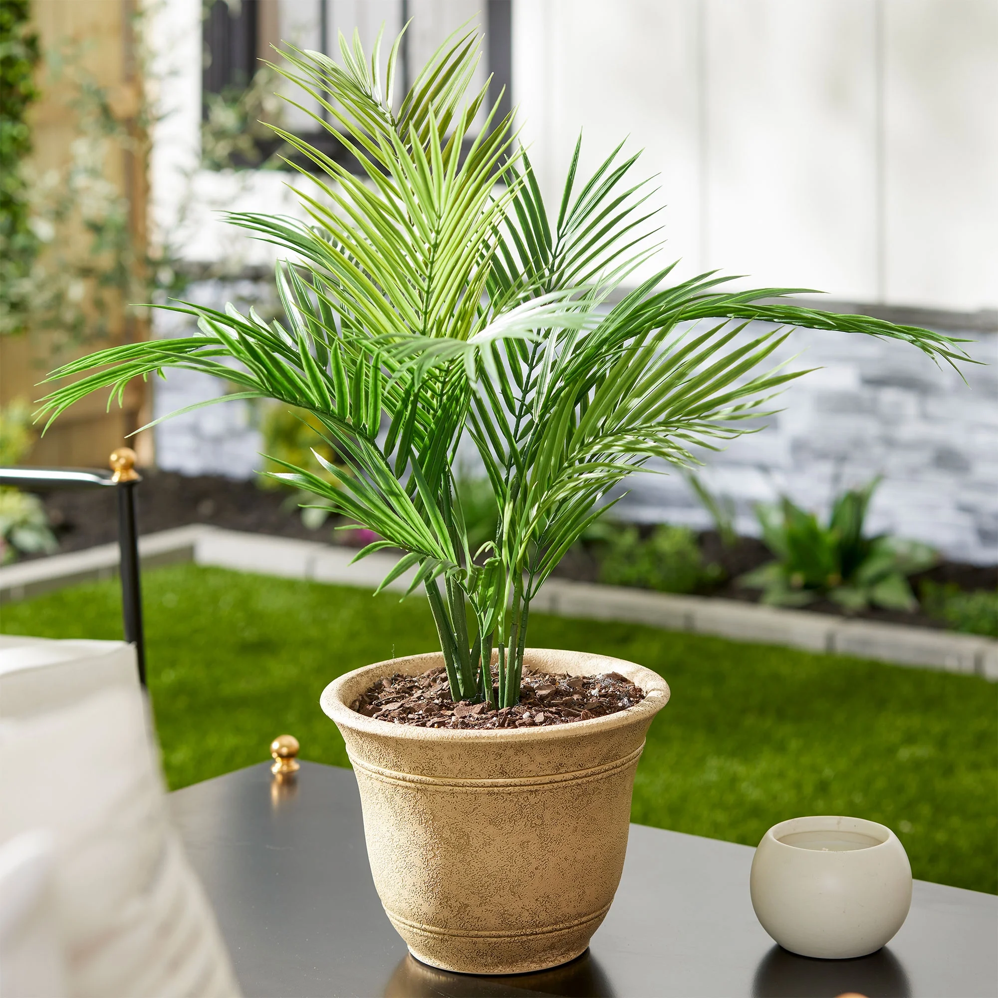 HC Companies Sierra 10 Inch Round Garden Planter Pot (3 Pack)