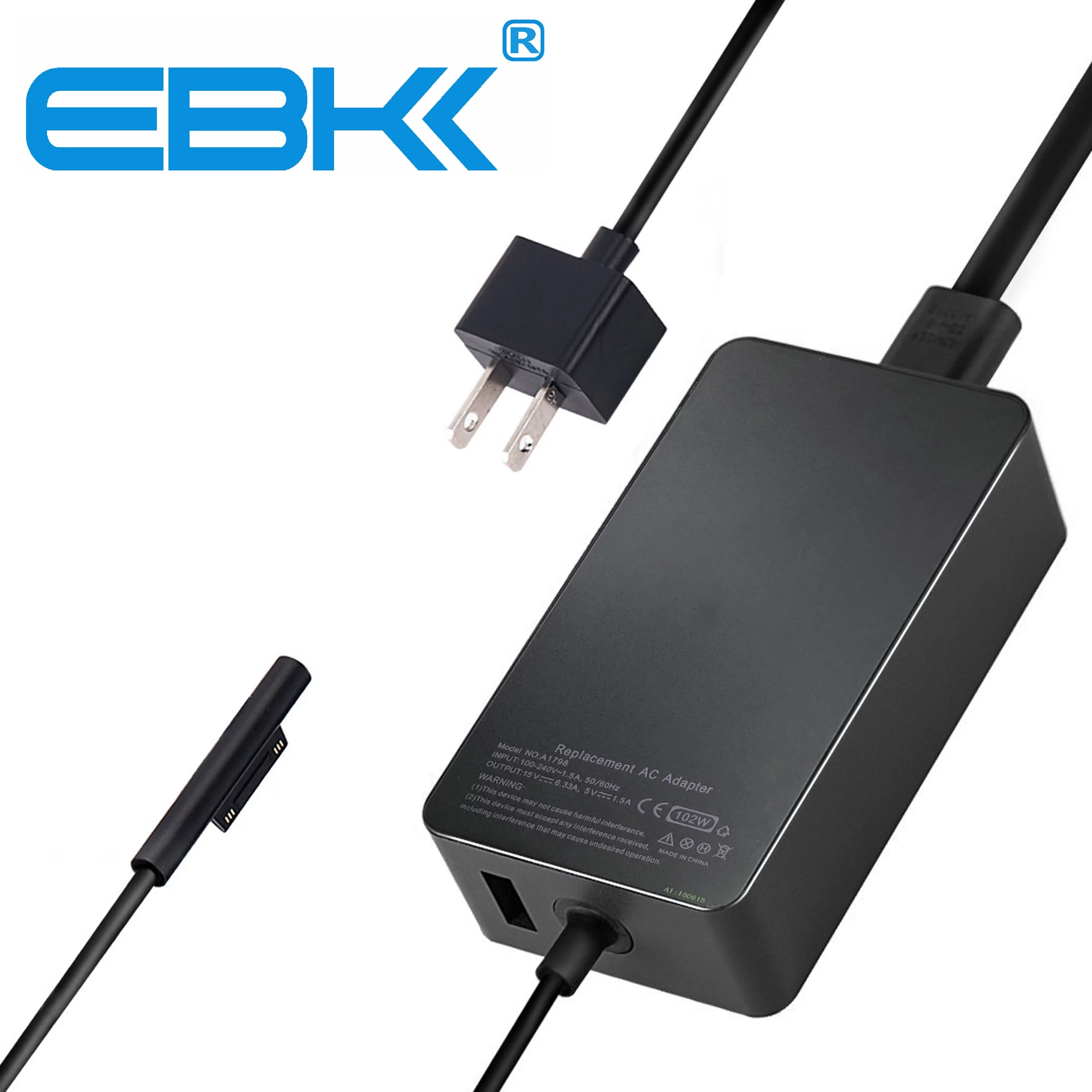 15V 6.33A 102W Power Supply Charger for Surface Book 2 Enhanced Edition i7 15V 4A 65W Surface Book Pro 4 Laptop for Microsoft 1798 1706