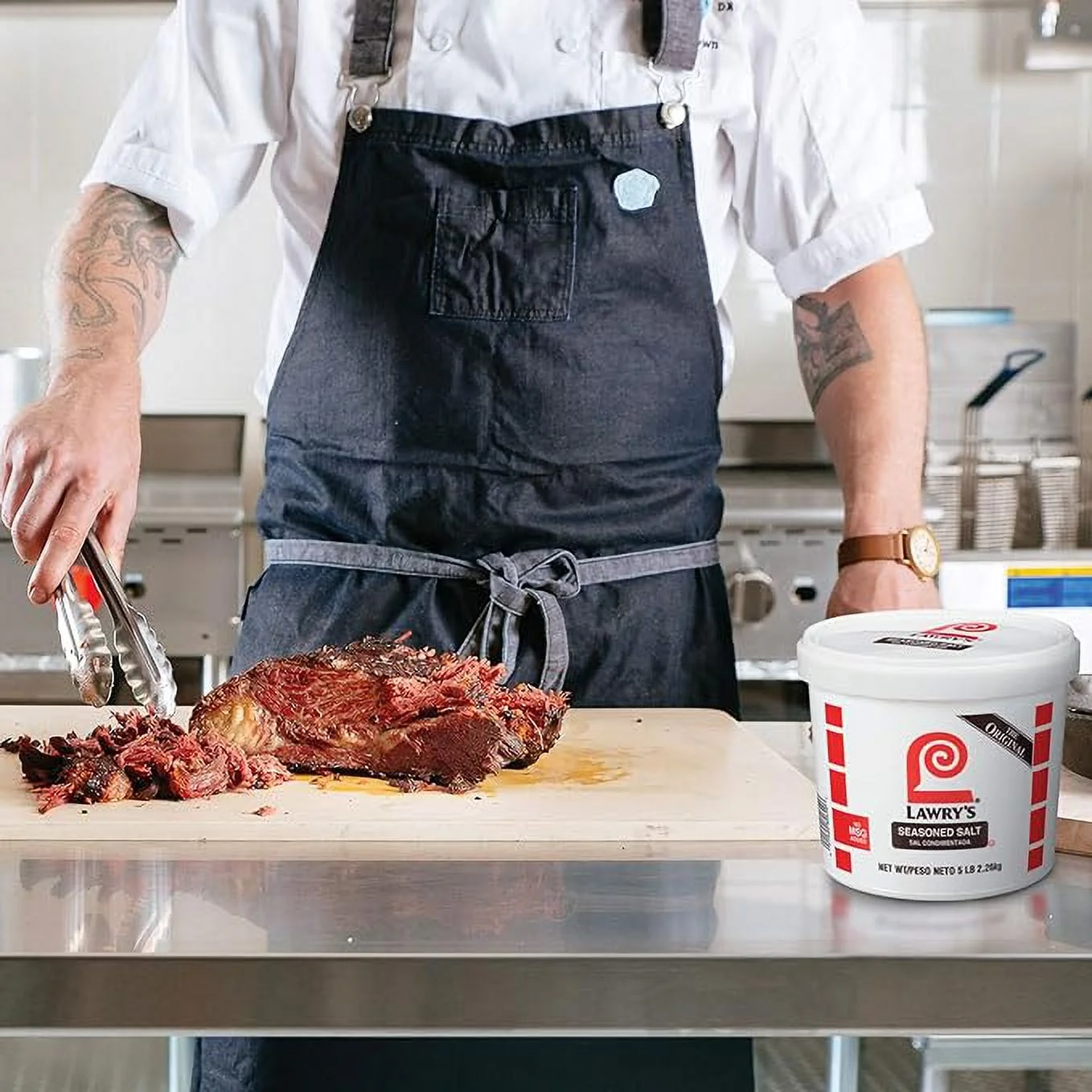 Lawry's Seasoned Salt, 5 lb - One 5 Pound Container of All-Purpose Seasoned Salt Made With Perfect Blend of Salt, Garlic, Turmeric, Celery, Paprika and Other Spices