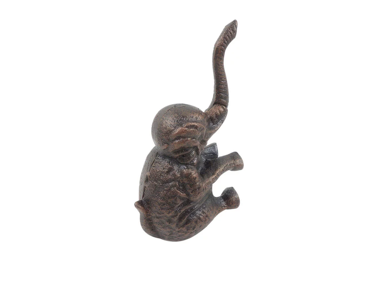 Handcrafted Model Ships  8 x 3.5 x 4.5 in. Rustic Copper Cast Iron Elephant Metal Door Stop