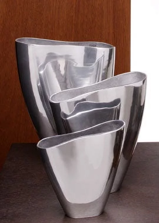 Serene Spaces Living Tulip Aluminum Vase, 3.5
