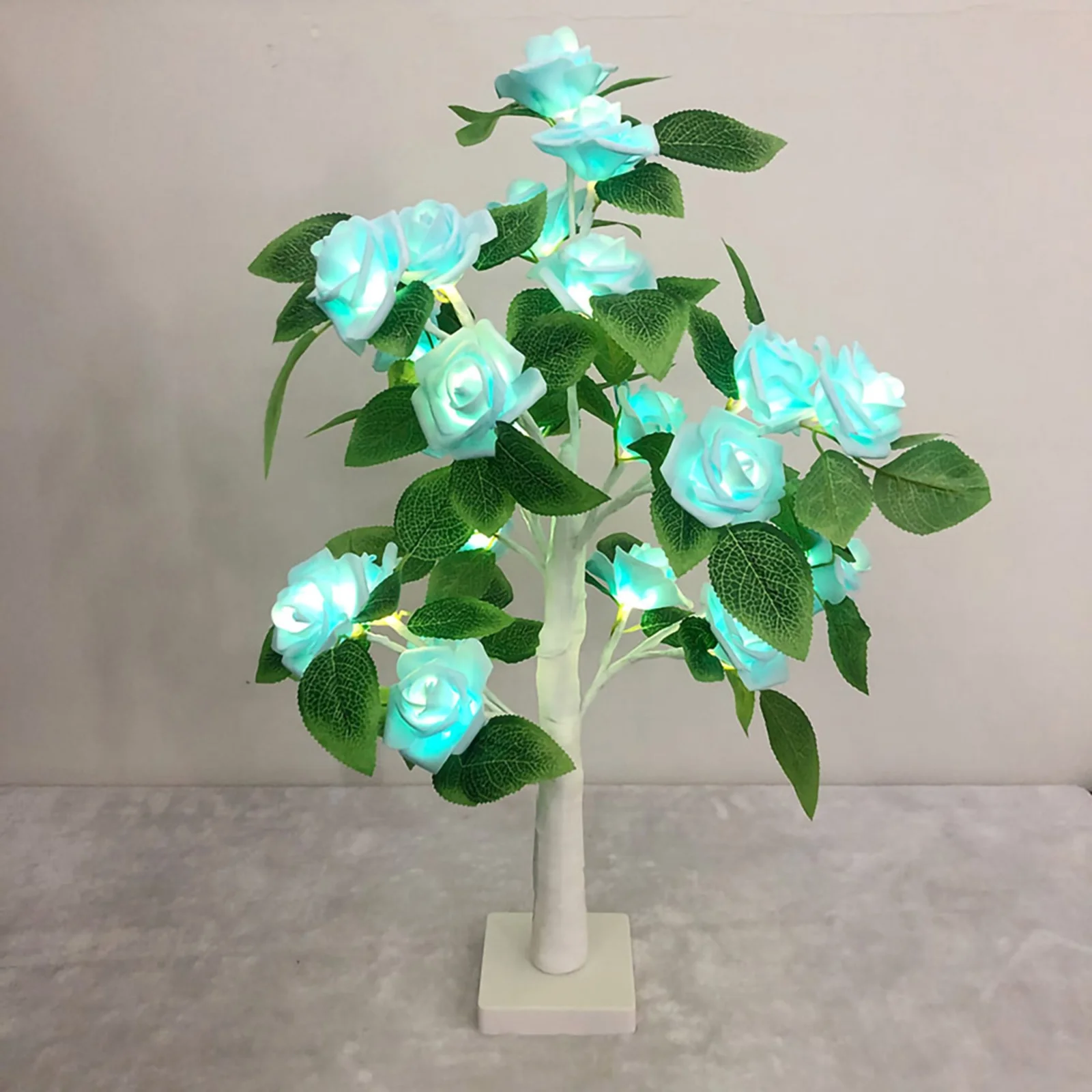 BToBackyard Rose Tree Light Lamps Luminous Flowers Creative Room Decor LED Bouquet Night Gift Bedside Table Home Glow In The Dark