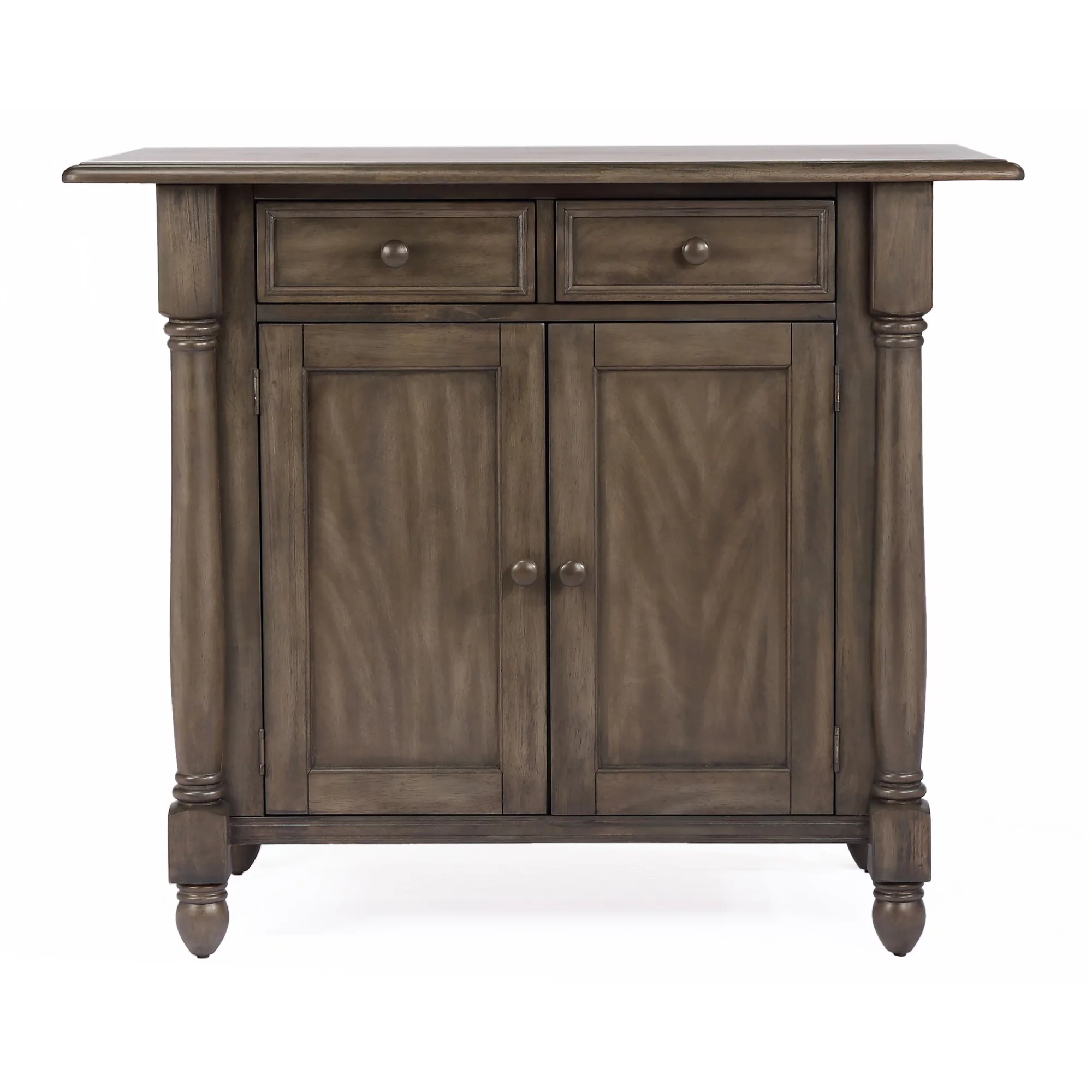 Sunset Trading Shades of Gray 3-Piece Expandable Wood Kitchen Island Set in Gray