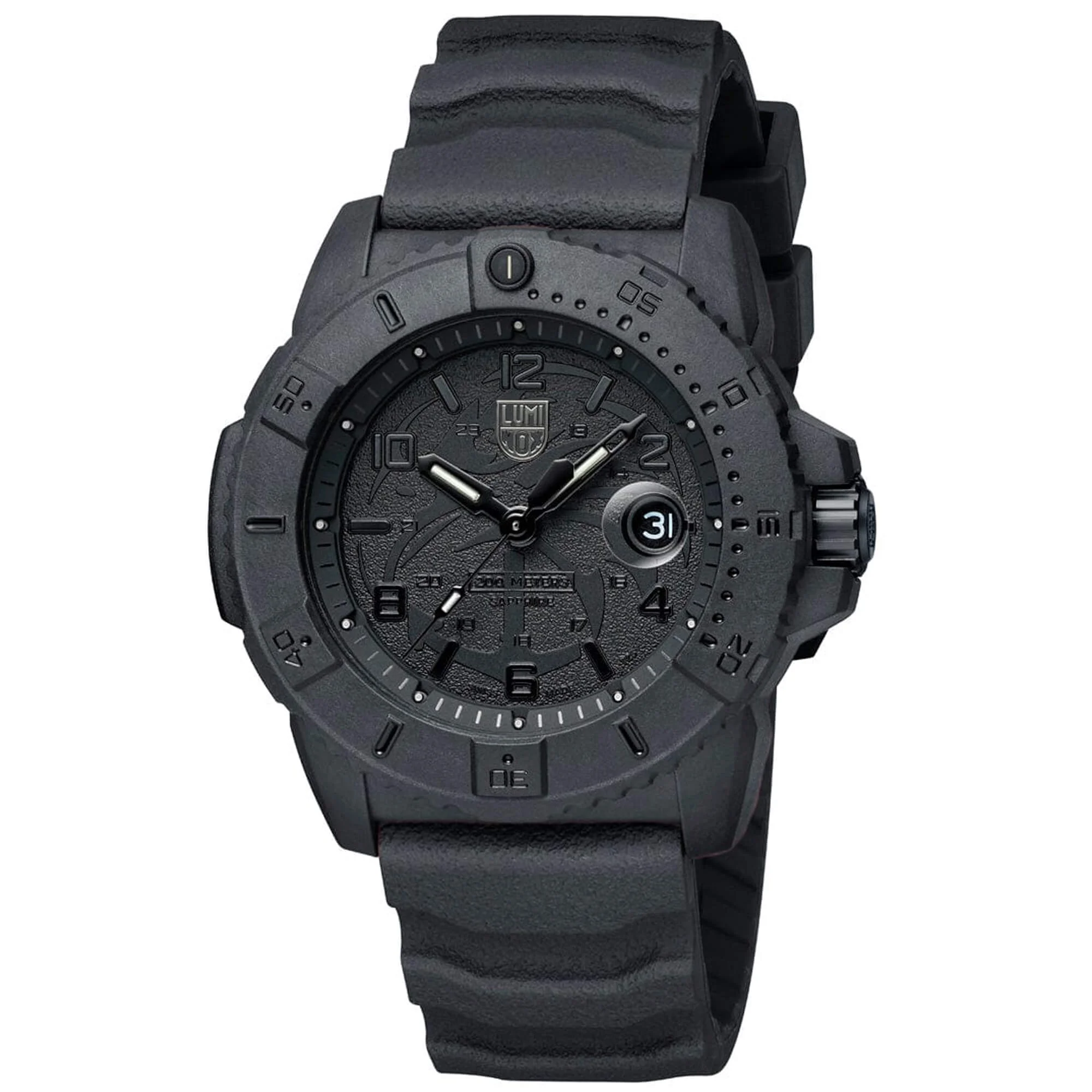 Luminox XS.3601.BO.NSF Men's Navy SEAL Quartz Black Strap Watch