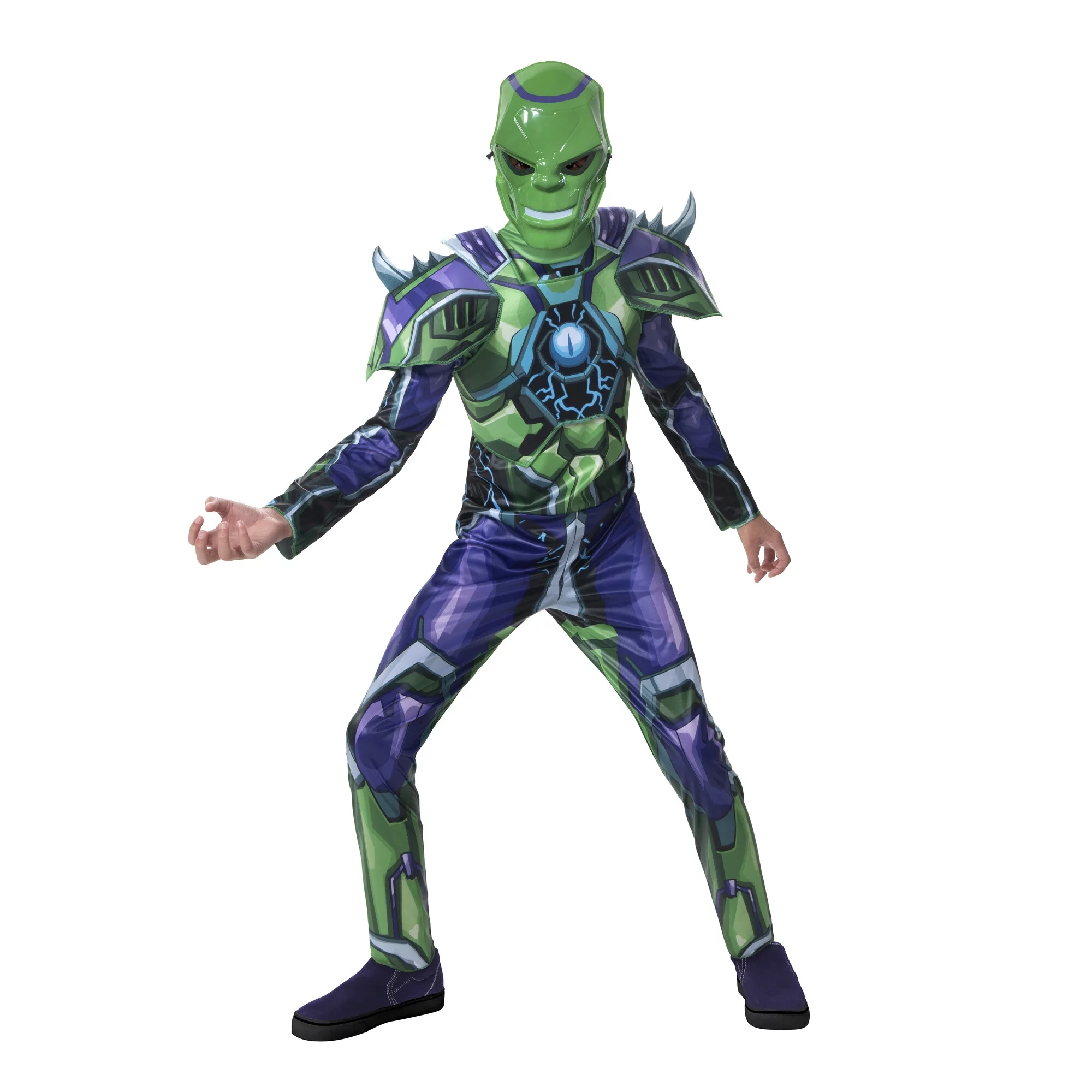 Marvel Hulk Mech Strike Youth Child Boys Costume - Poly Jersey Jumpsuit Stuffed with Foam Plus Mask