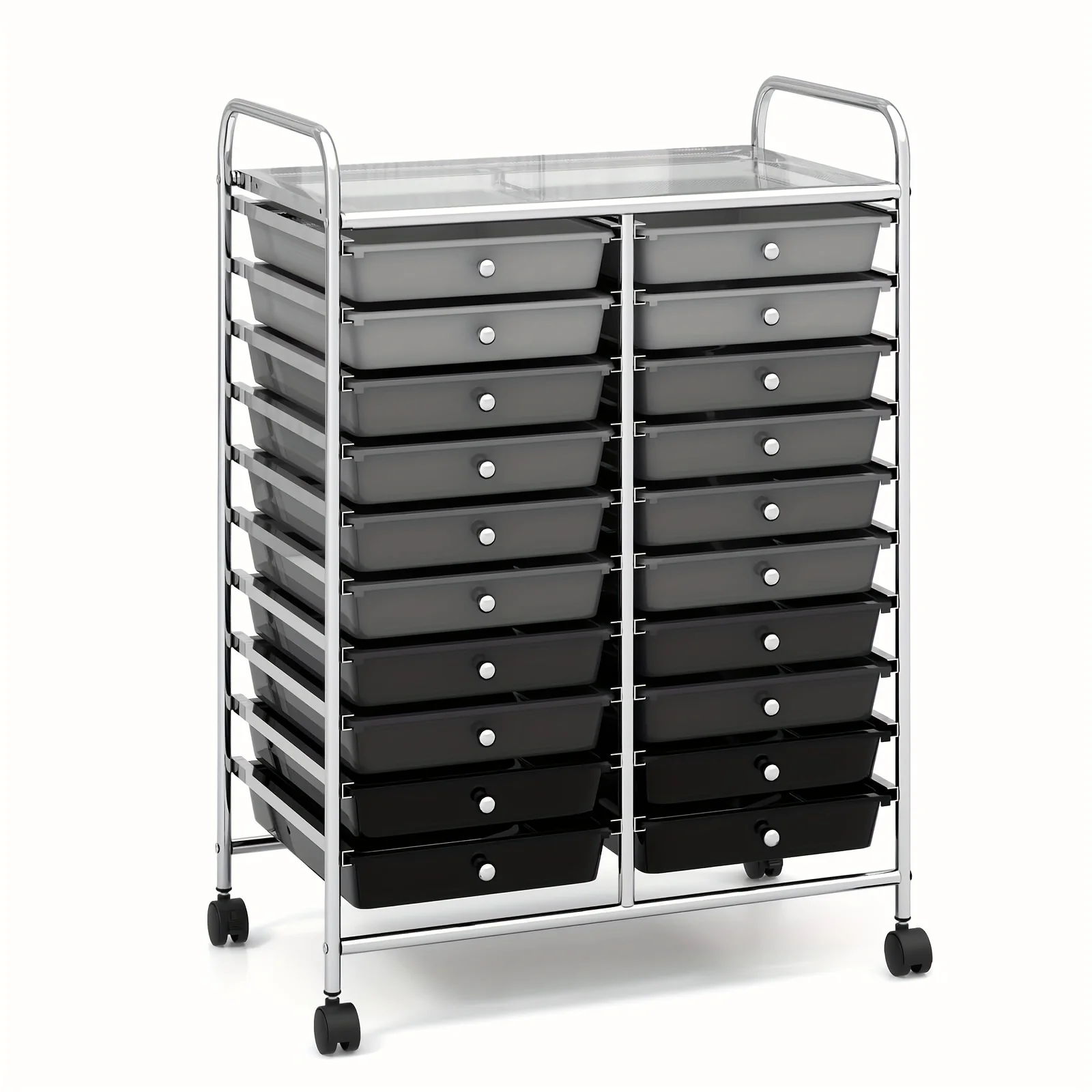 20 Drawers Rolling Storage Cart Art Craft Organizer With Wheels Multipurpose Storage Cart