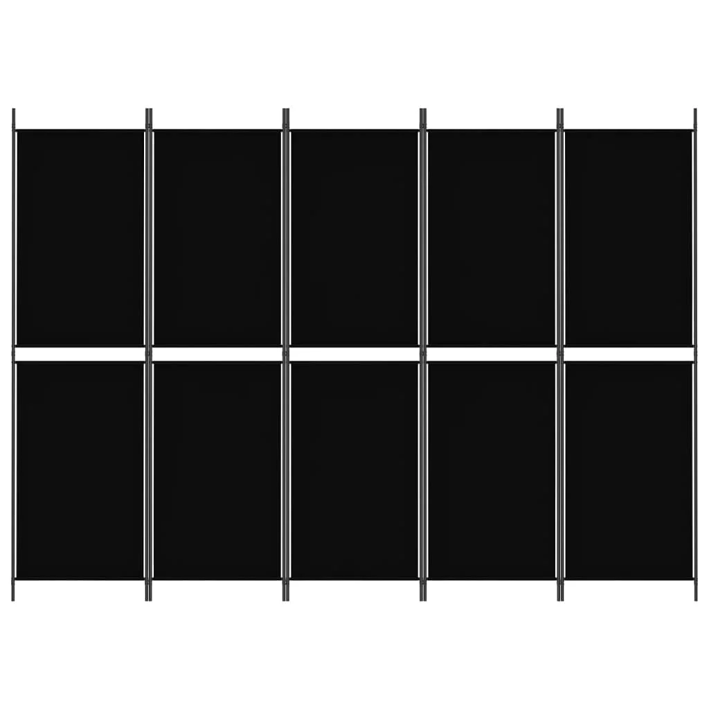 Anself 5-Panel Room Divider Black 98.4