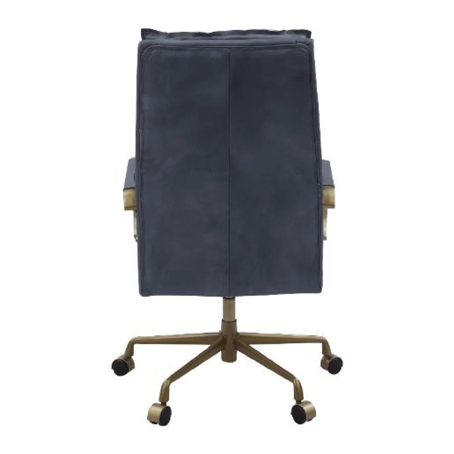 Benzara BM268940 41 x 25 x 26 in. Office Chair with Leatherette Seat & Tufted Details, Gray