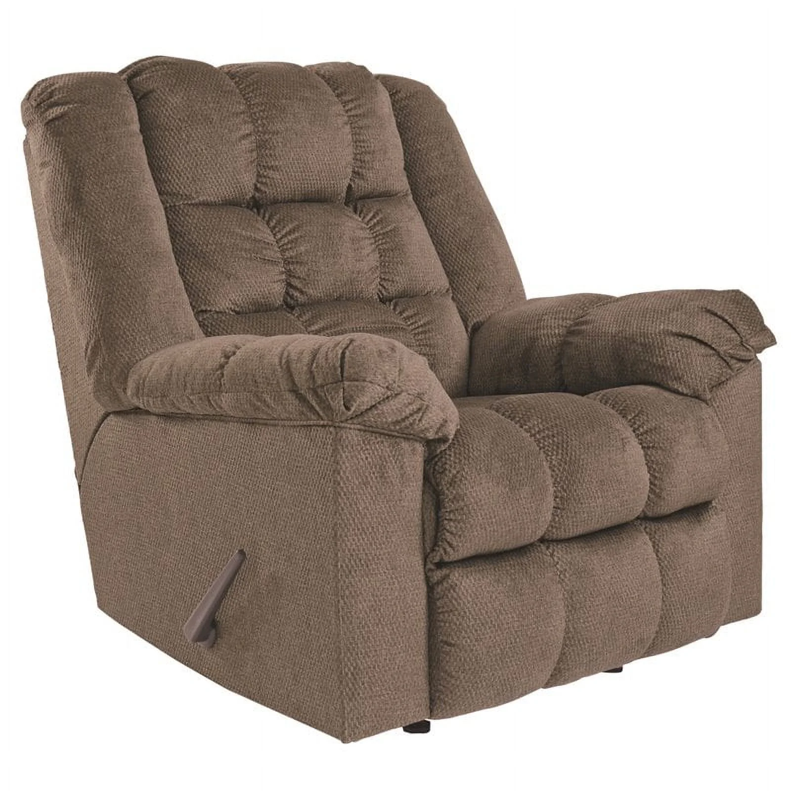 Bowery Hill Contemporary Polyester Upholstered Rocker Recliner in Autumn Finish
