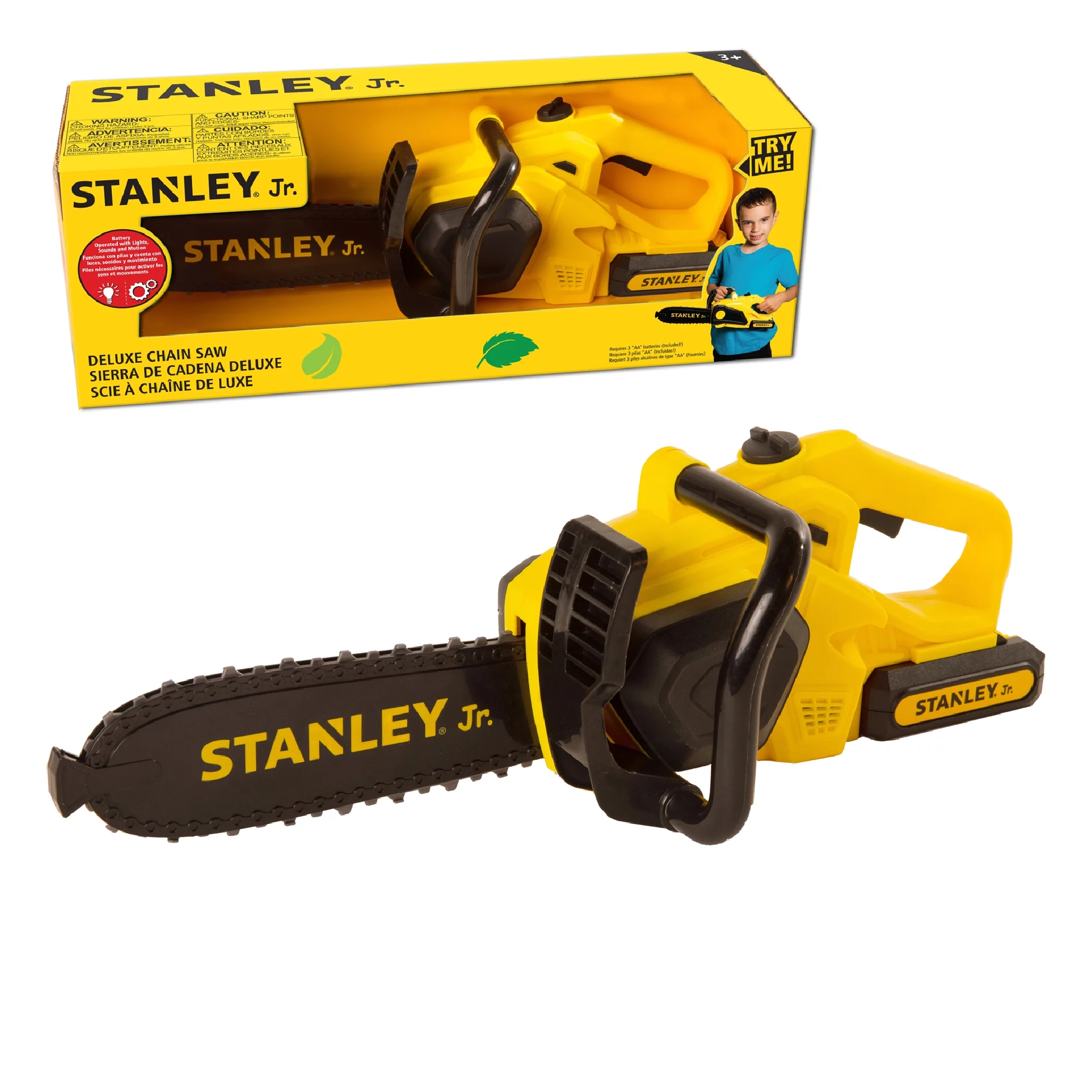 STANLEY Jr 3 Piece Toy Battery Powered Chain Saw