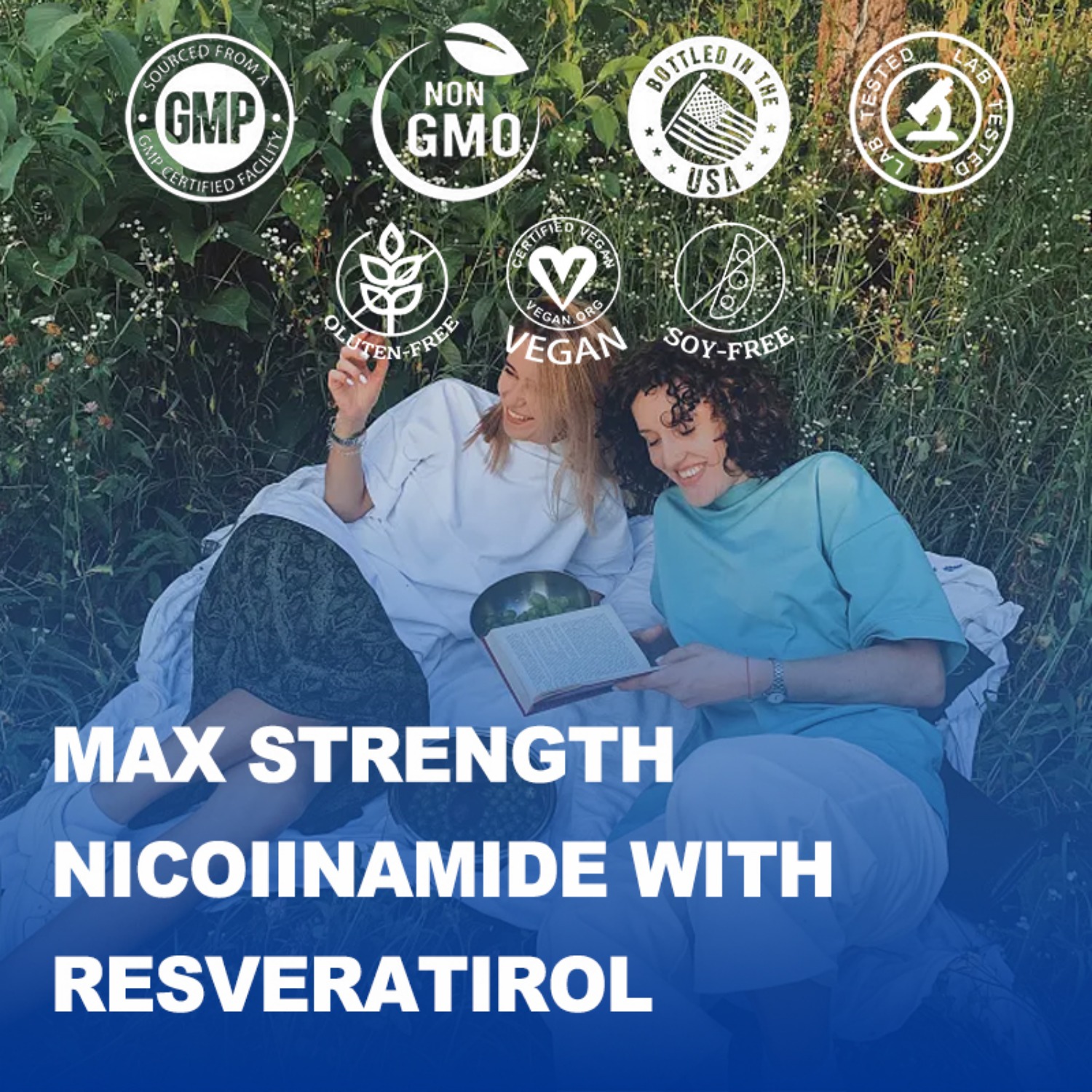 Balincer Niacinamide Vegan Capsules with Resveratrol - Vitamin B3 500 mg - Replenishes skin cell health and energy