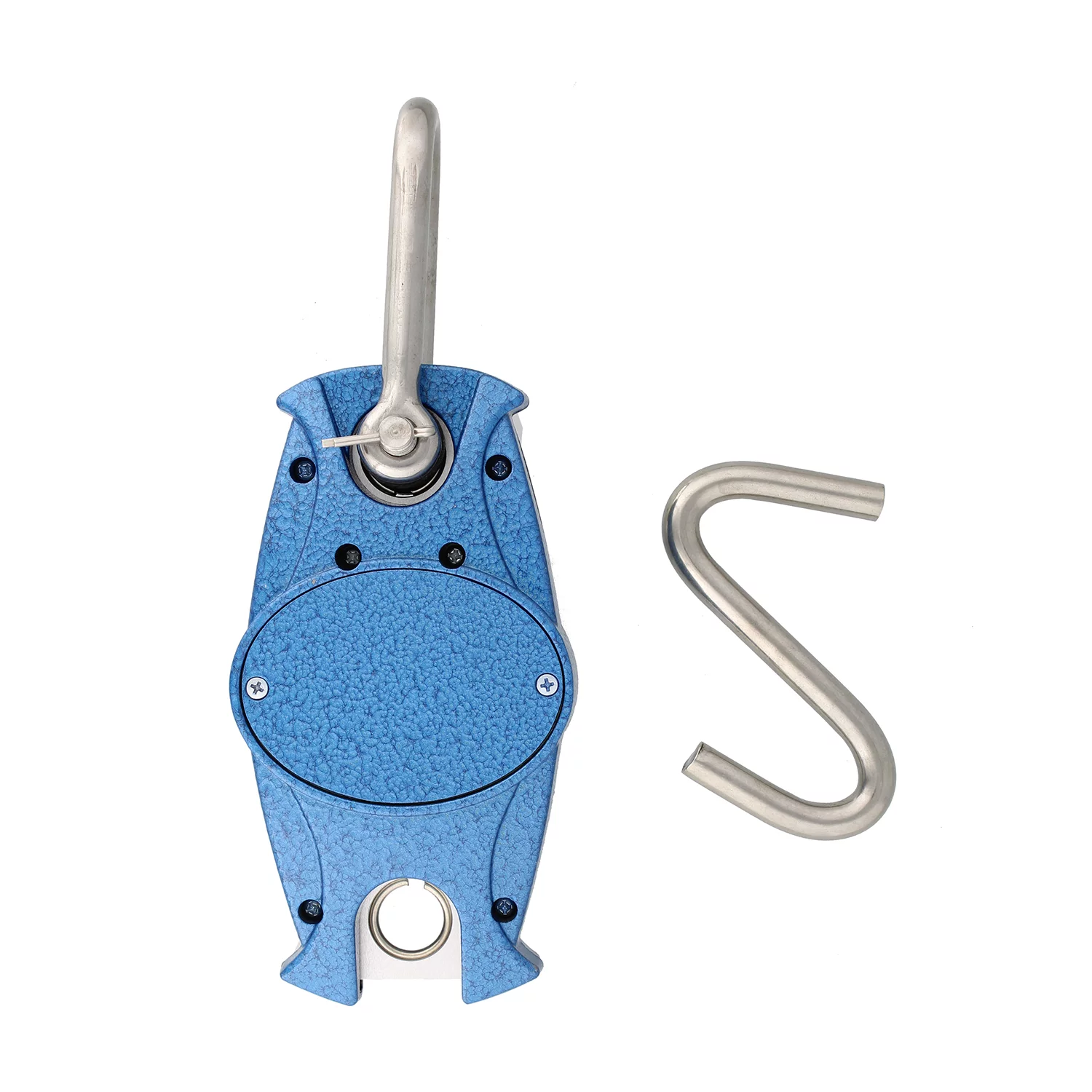 rural365 digital hanging scale 660 lb hook mini crane scale in blue for lamb, calf, fishing, hunting weight