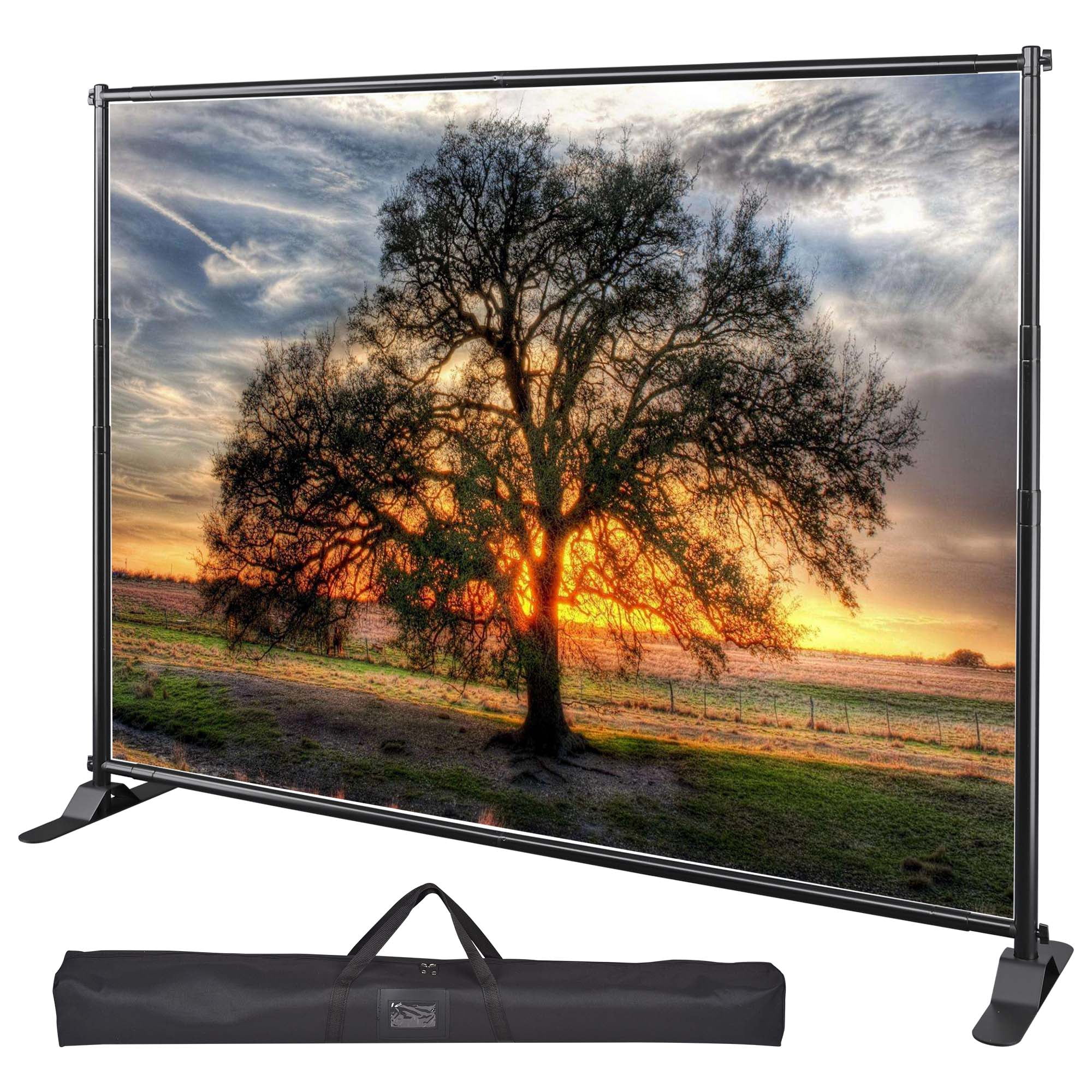 InstaHibit 8x10 Ft Telescopic Step and Repeat Heavy Duty Backdrop Banner Stand with Carry Bag Photo Wall Display